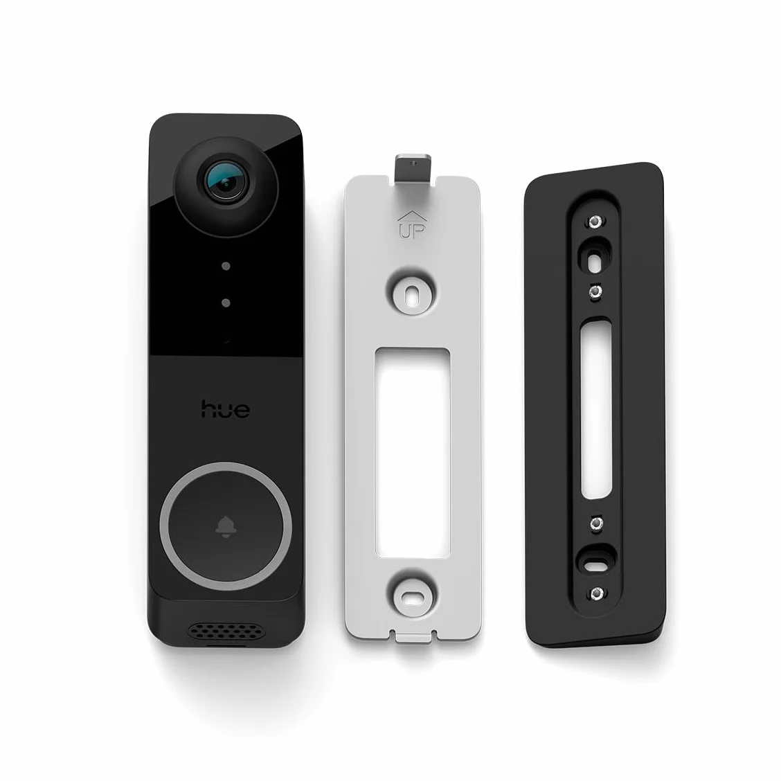 Philips Hue Secure Inteligentny dzwonek wideo, 2K, szeroki kąt, powiadomienia, integracja z oświetleniem Hue, rozmowa dwukierunkowa, realistycznie oddane kolory, noktowizor, czarny