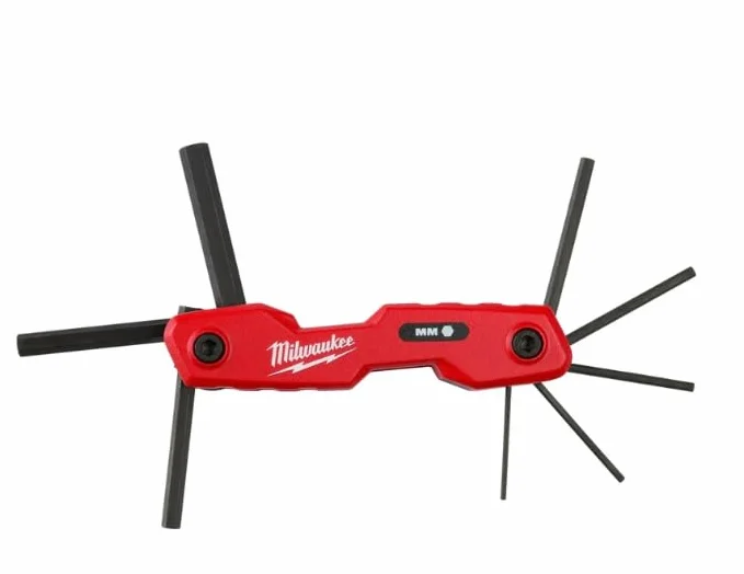 Milwaukee - metryczny składany zestaw kluczy sześciokątnych - 8 sztuk 4932480978