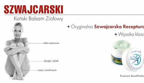 Oryginalny szwajcarski koński balsam ziołowy - Maść Końska rozgrzewająca (200ml)