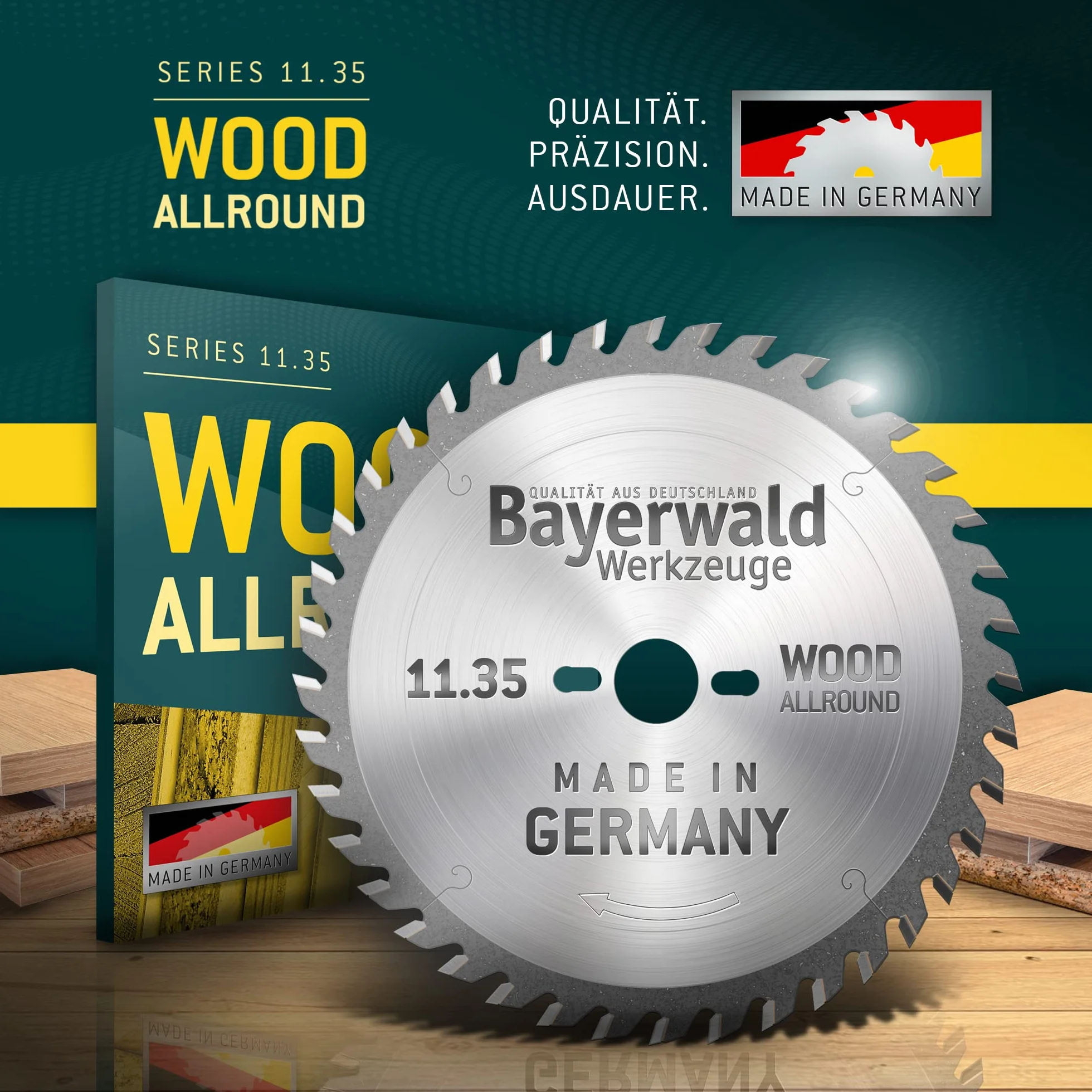 Bayerwald - HM ręczna tarcza do piły tarczowej do drewna - Ø 210 mm x 2,8 mm x 30 mm | ząb zmienny (24 zęby / grubo) | Otwory dodatkowe: 2/7/42