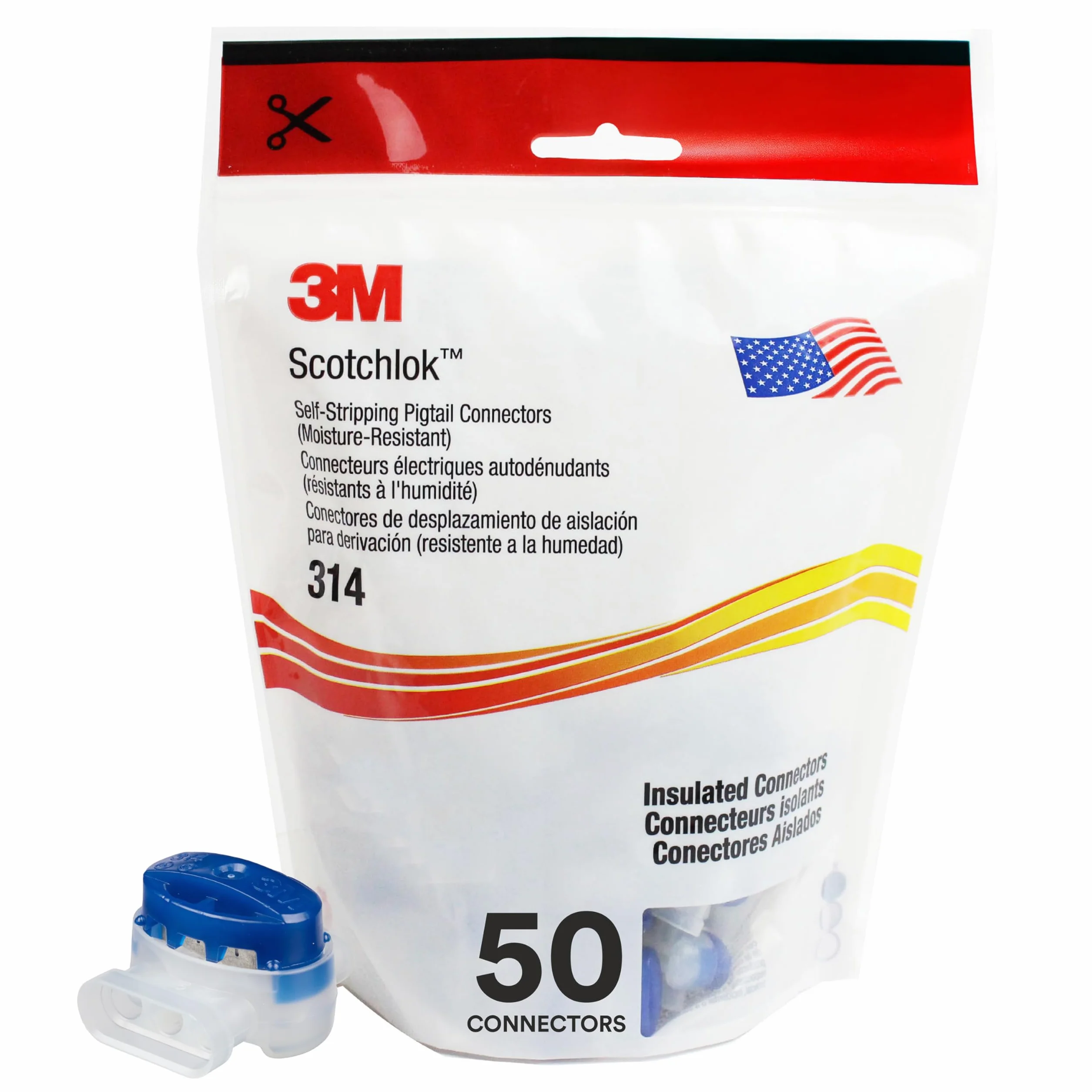 3M 314 80000209561 Łącznik Chroniący przed Wilgocią, Niebieski, 0,5 mm² - 1,5 mm²