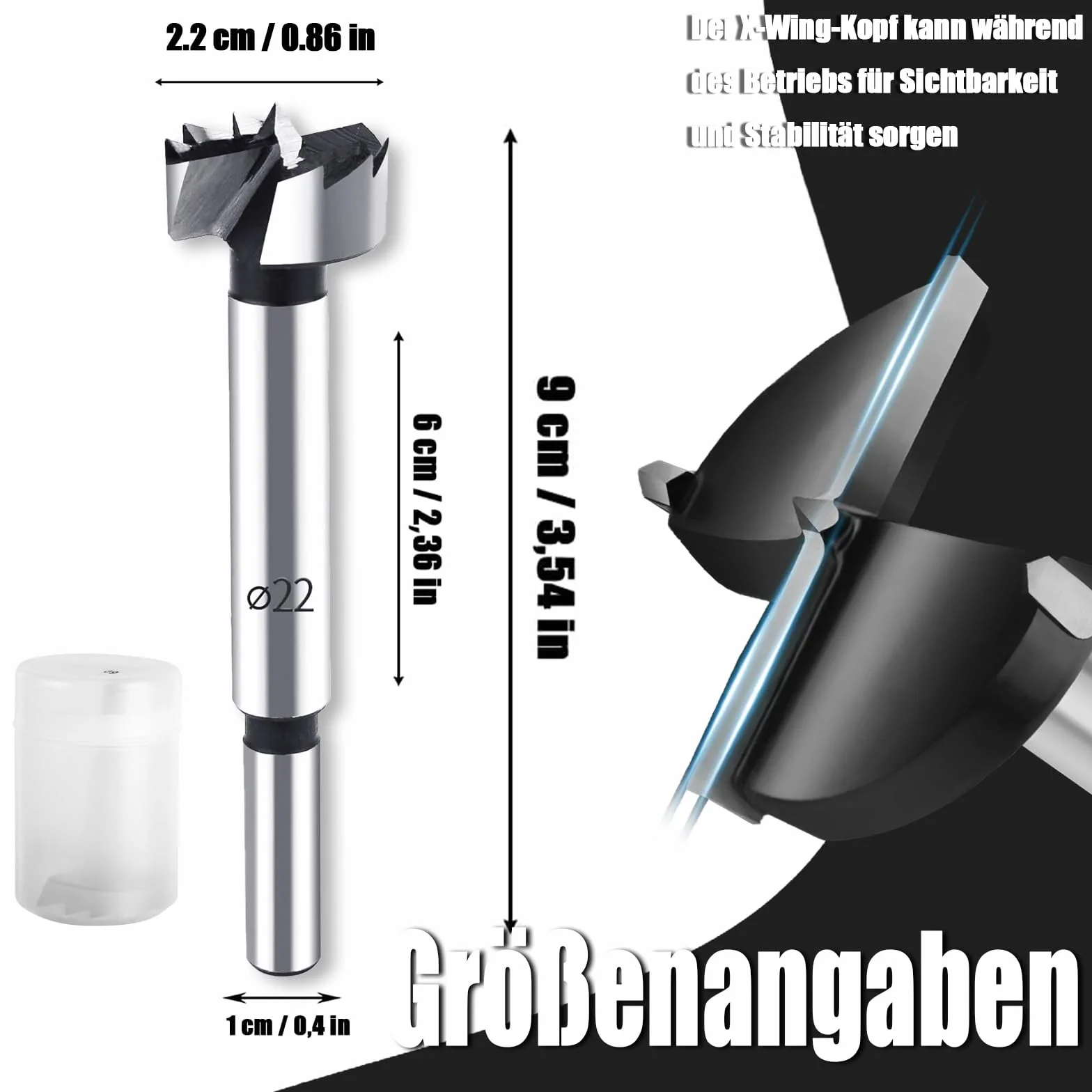 Wiertło Forstner 40 mm, profesjonalne wiertło Forstner, wielozębne wiertło do drewna ze stali o wysokiej zawartości węgla, wiertło Forstnera do drewna, akcesoria do wiertarki do obróbki drewna