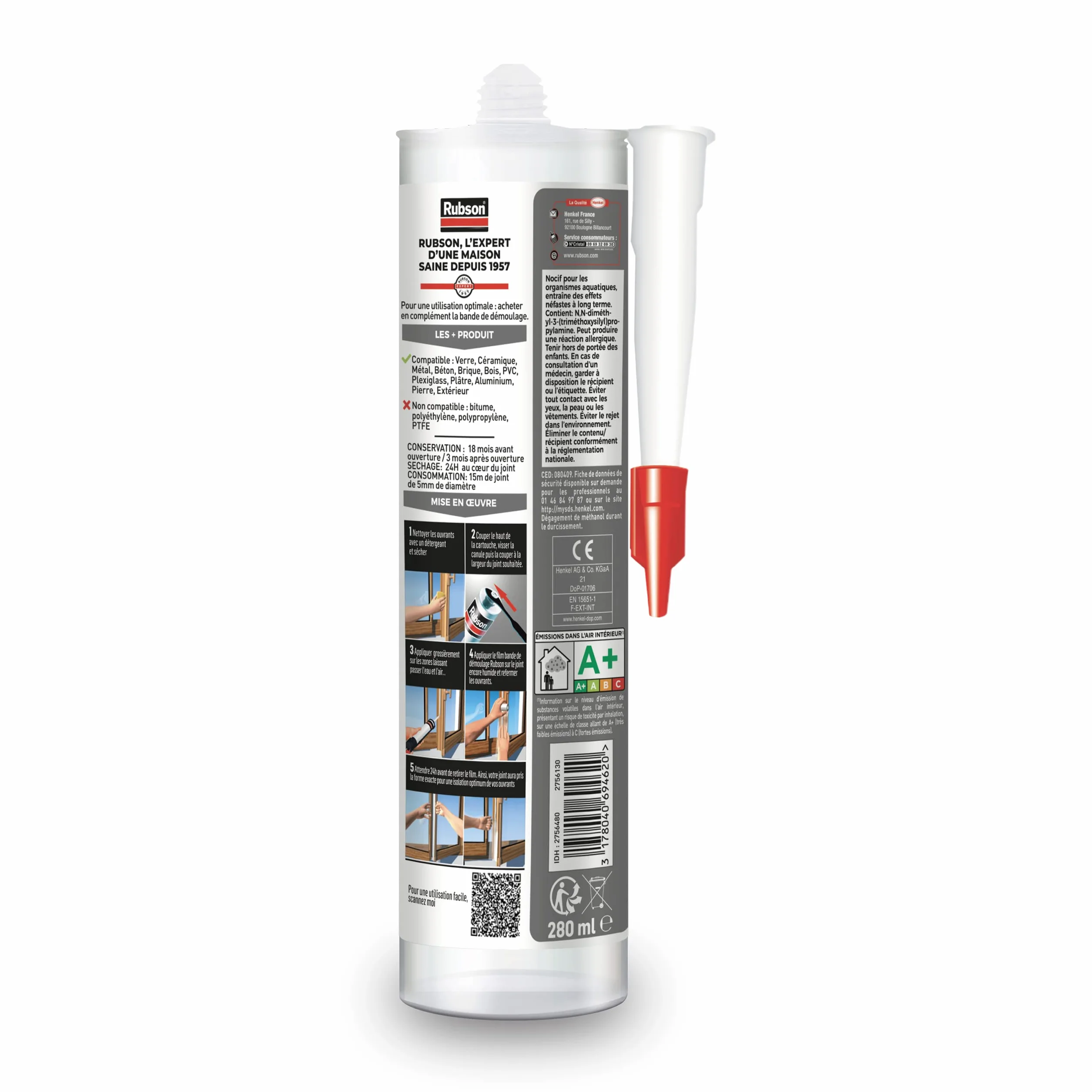 Rubson uszczelniacz/środek uszczelniający, 280 ml, przezroczysty