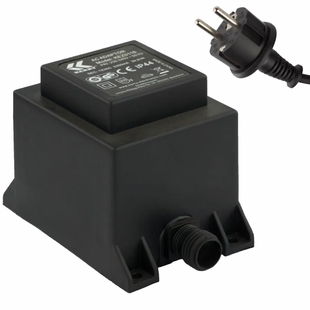 Kerry Electronics 12 V, 39,6 VA/W transformator/transformator IP44 kez0118 ket39 AC/AC prąd zmienny