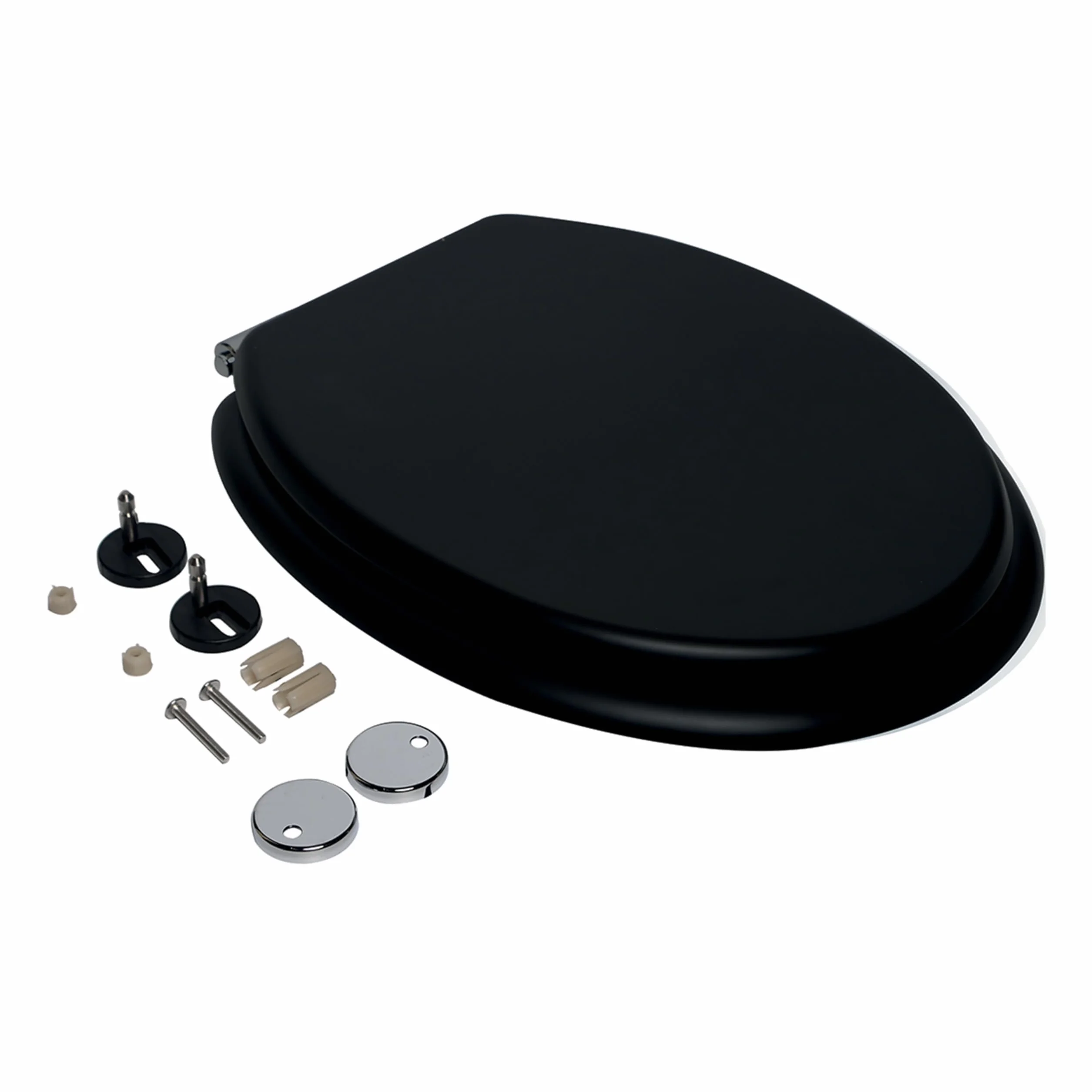SENSEA - Deska sedesowa PURITY – owalna – wolnoopadająca – deska sedesowa z funkcją Quick Release – maks. 150 kg – MDF FSC – czarna – deska sedesowa – deska sedesowa – deska sedesowa – deska sedesowa