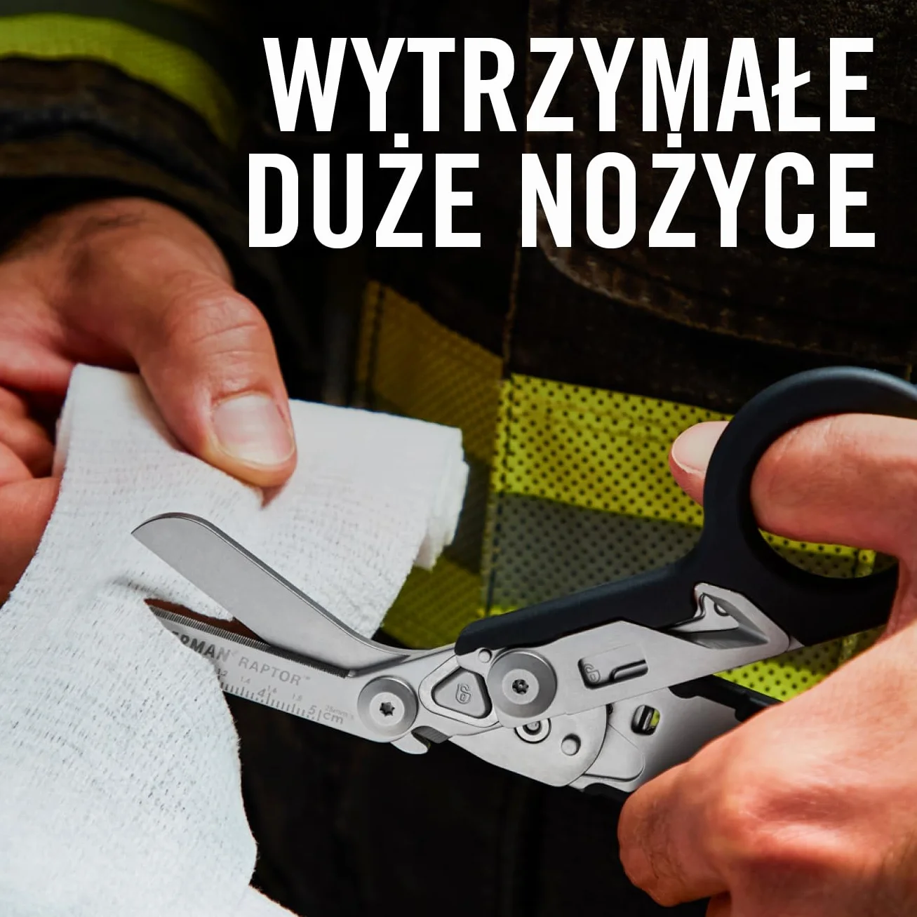 Leatherman Raptor Rescue, Niebiesko-Żółty z Kaburą Użytkową | Nożyczki Ratunkowe z Ostrzem do Pasów i Łamaczem Szkła