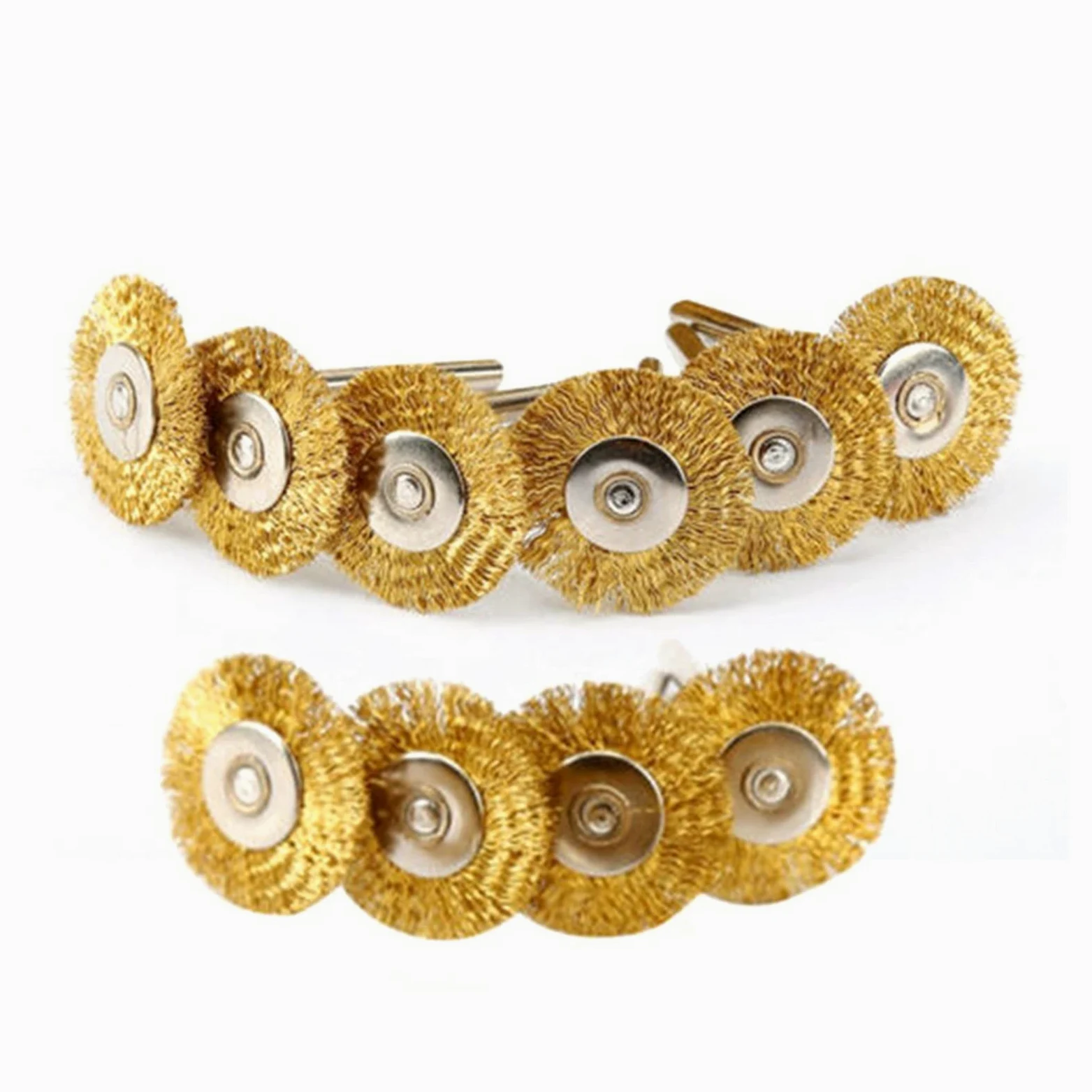Szczotka druciana T-Shaped Brass Wire Brushes, for Drills Set,10pcs Polishing Cleaning Grinder for Rotary Tool 22mm