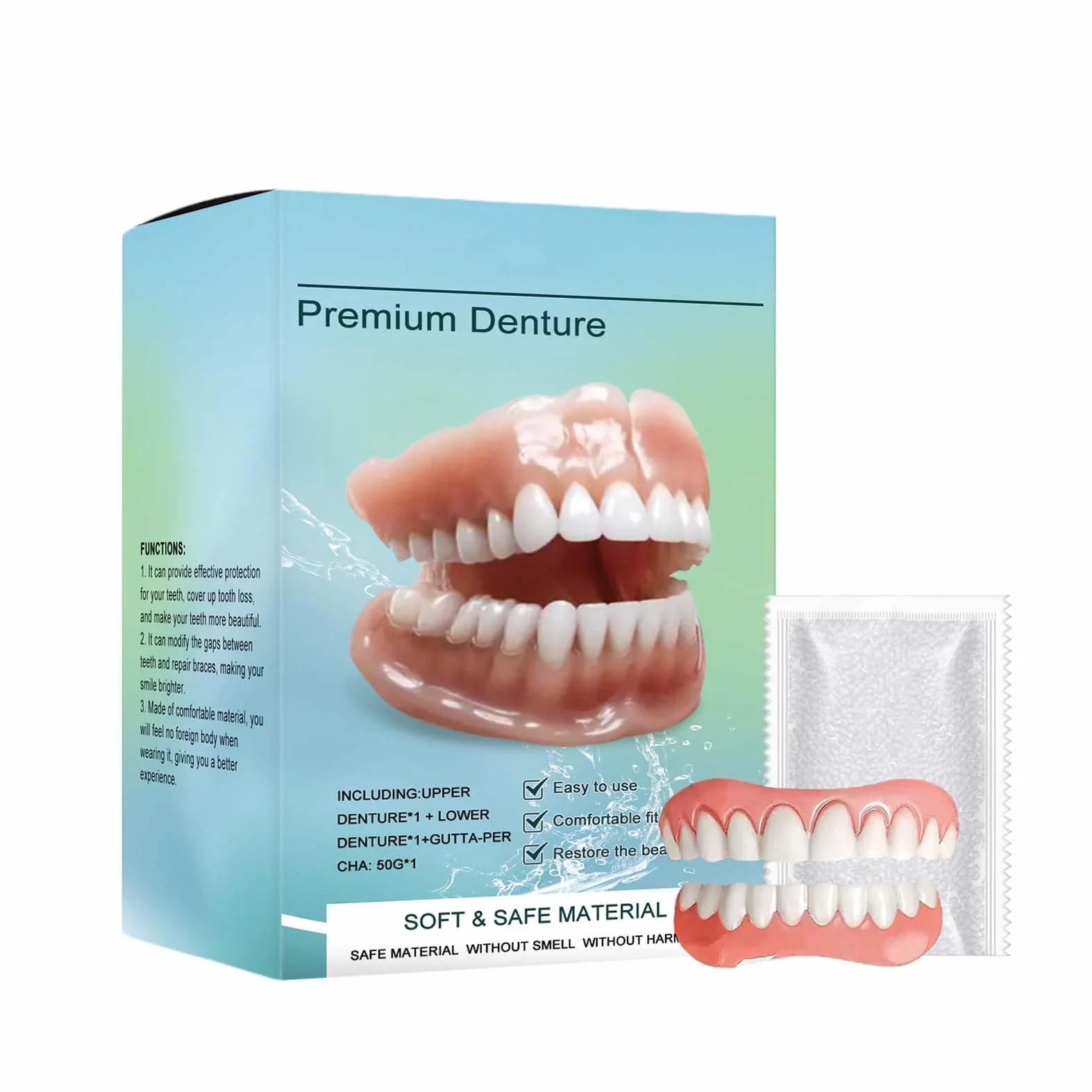 Silicone Reline zestaw do usuwania zębów, protezy silikonowe, zestaw do naprawy zębów, zestaw do naprawy zębów, protezy silikonowe do zębów, protezy tymczasowe