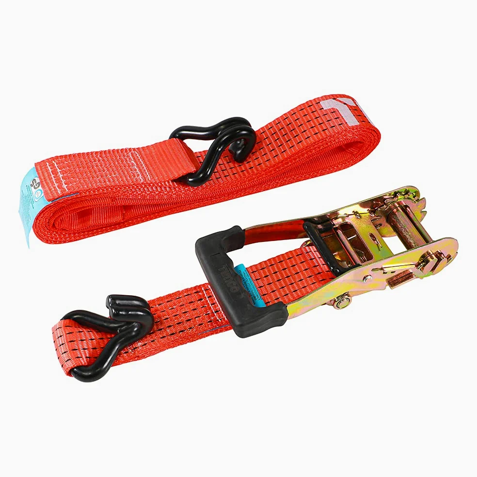 TIMCO 5 m x 50 mm czerwony pasek z grzechotką-J hak - wytrzymały - 5 m