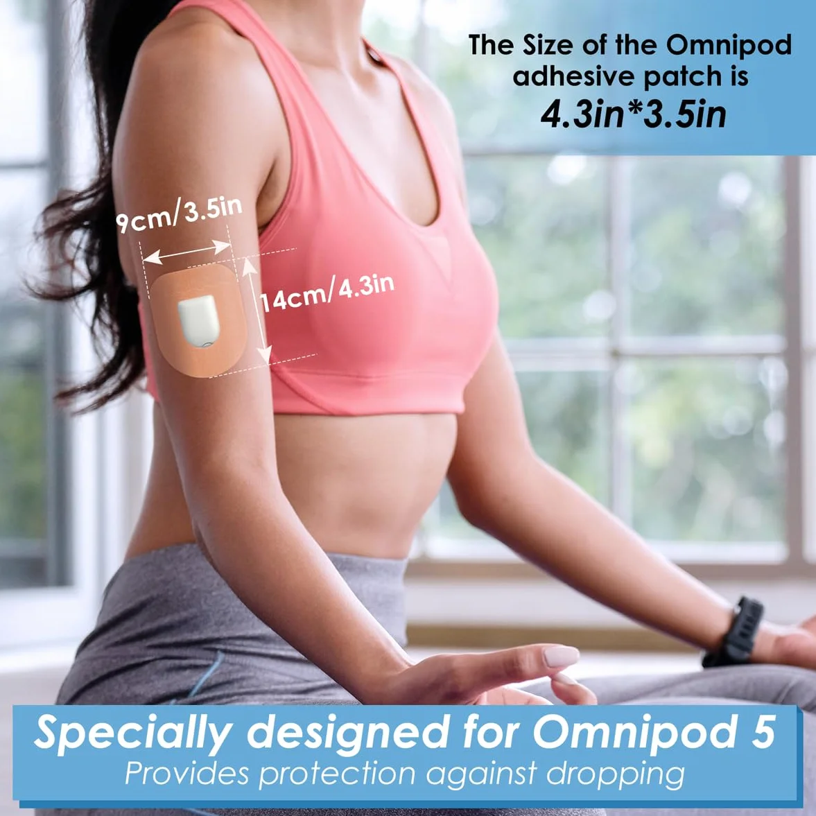 Omnipod 5 plastry wodoodporne 20 sztuk beżowe naklejki Overpatch
