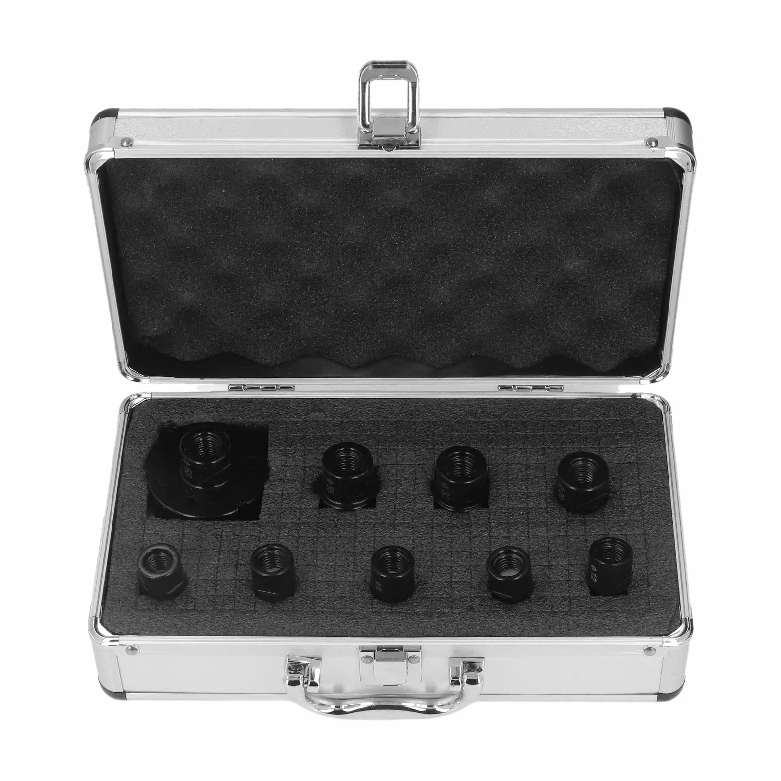 FTVOGUE 9 szt. Zestaw Otwornic Diamentowych Lutowane Wiertła Diamentowe M14 do Szlifierki Kątowej 5 Mm do 68 Mm Zagęszczona Powłoka Szmerglowa Szklanych Płytek Ceramicznych Wiercenie w Kamieniu