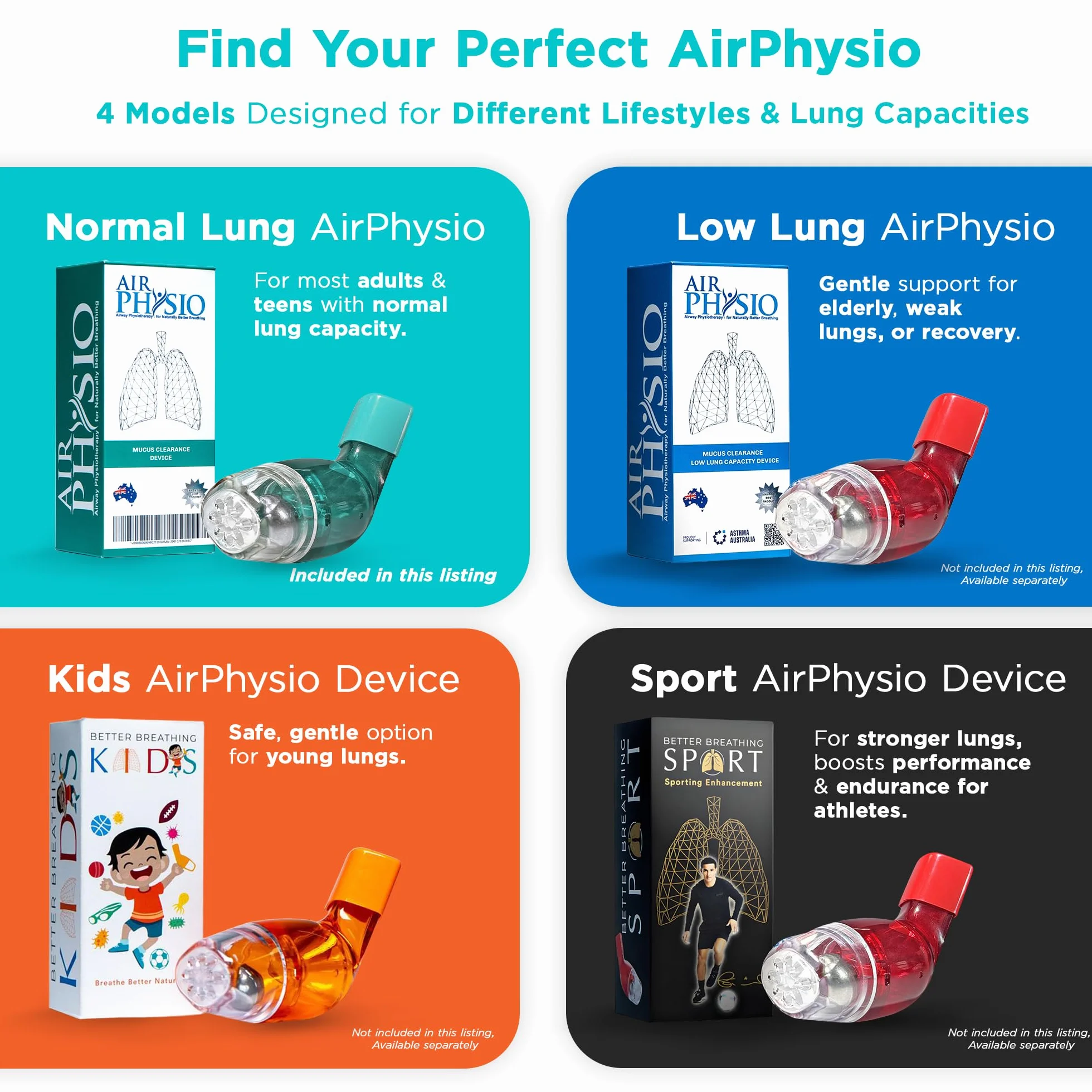 AirPhysio Zdrowie i dobre samopoczucie naturalne urządzenie do usuwania śluzu z bezpłatną ochronną torbą do przechowywania.