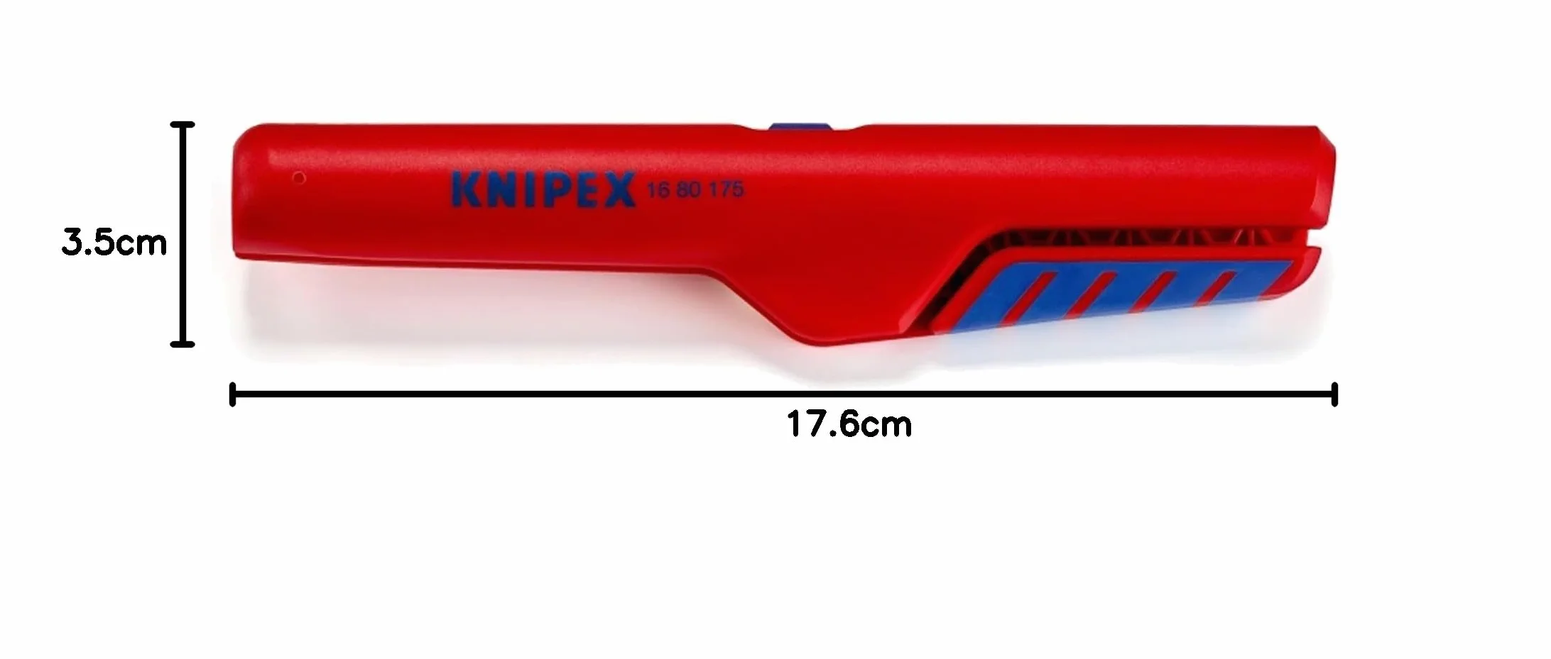 KNIPEX Przyrząd do ściągania izolacji z ogranicznikiem głębokości w blister 175 mm, 16 80 175 SB