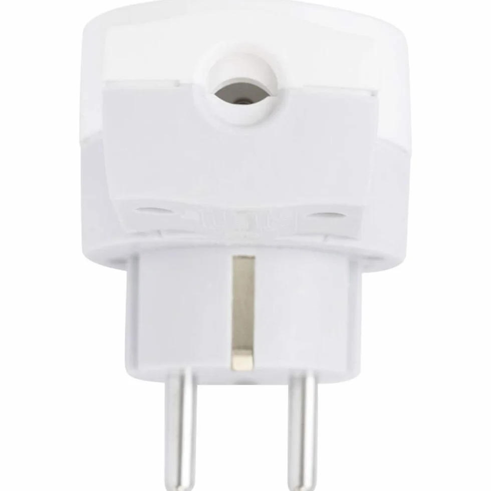 Legrand 050462 Wtyczka ze Stykiem Ochronnym z Gniazdkiem, Biała/Szara, 16A/230V