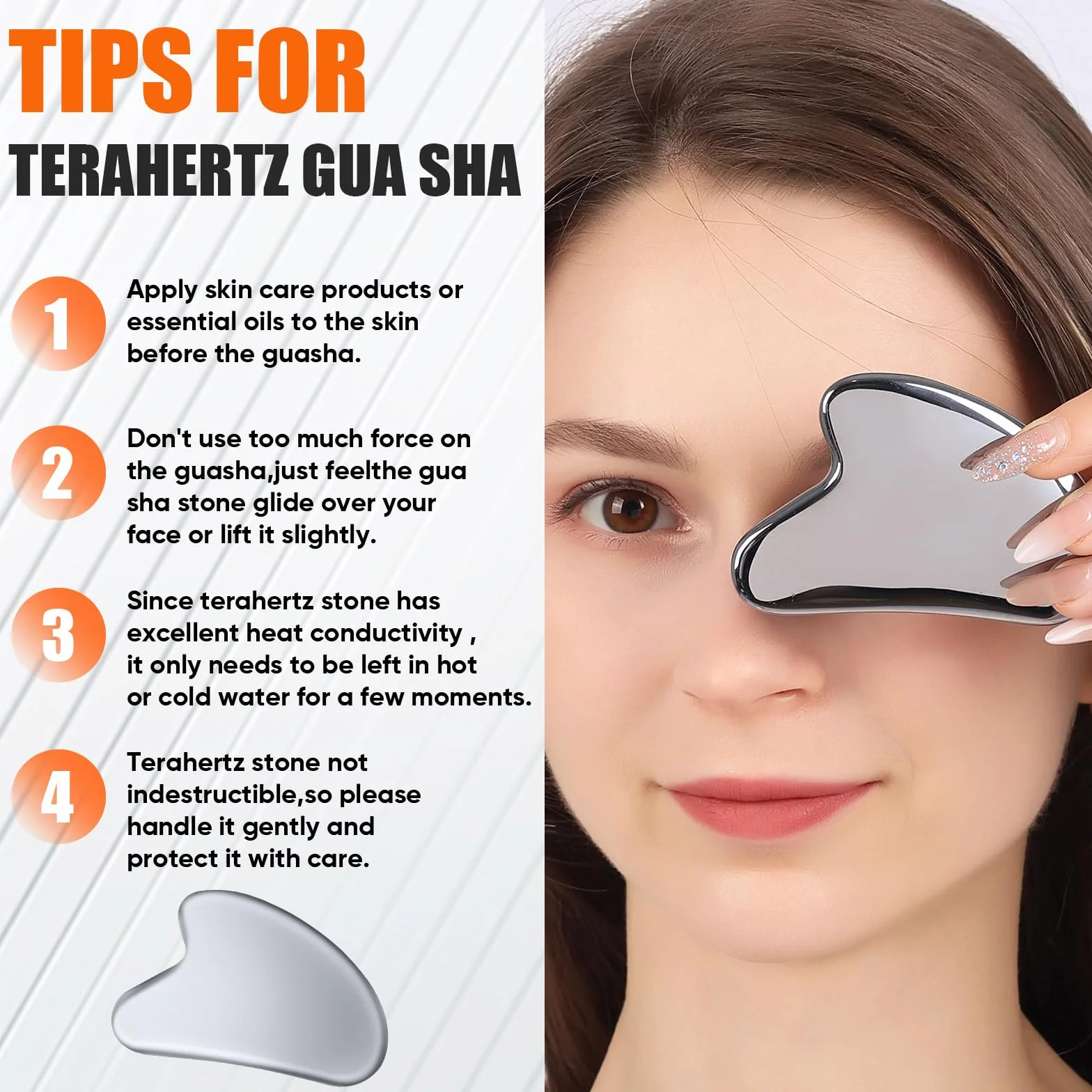 Terahertz Gua Sha narzędzie do masażu twarzy i ciała
