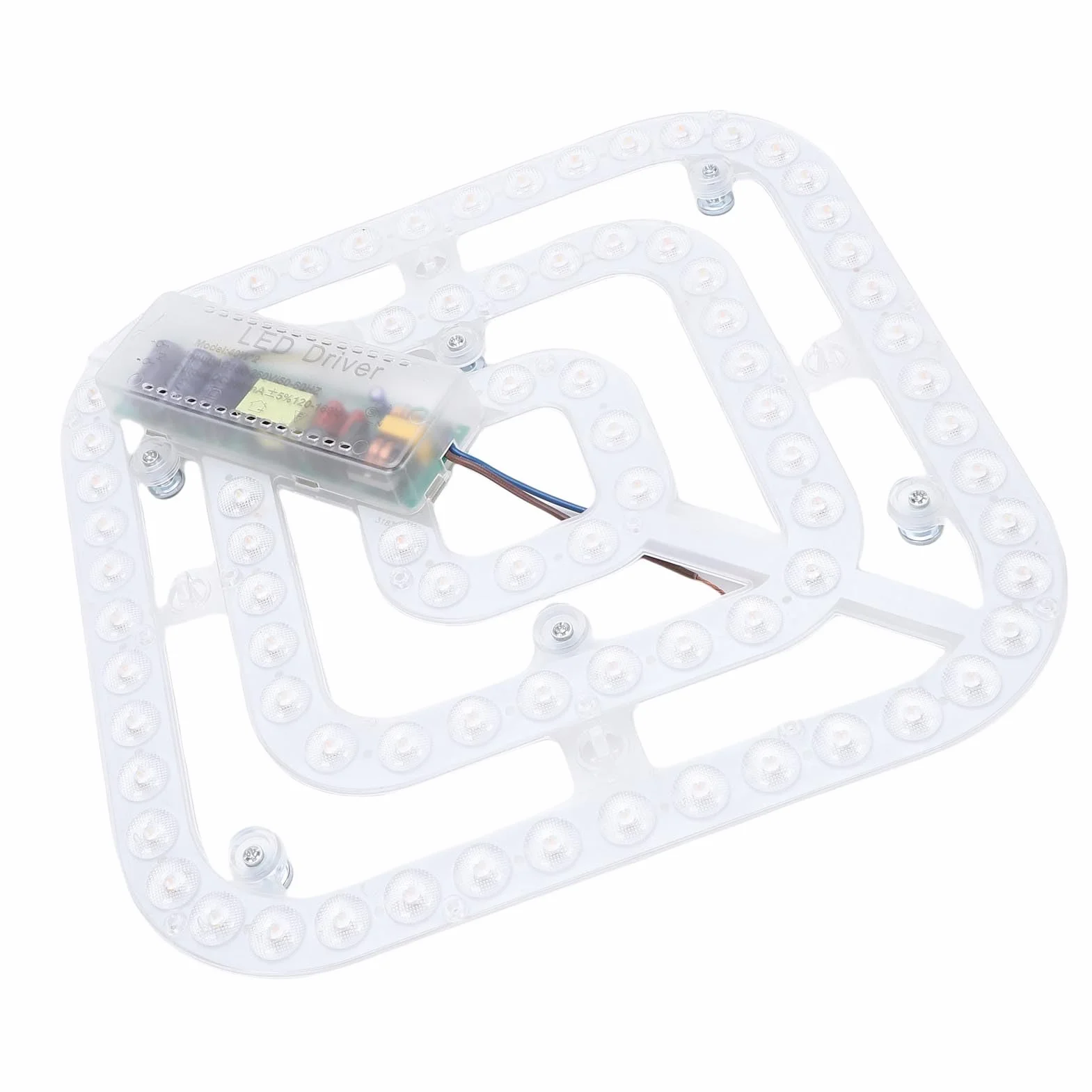 Dioche Zapasowa LED 40W Wentylator Sufitowy LED Modernizacja – 3-kolorowy, Energooszczędny i Zapobiegający Migotaniu Kwadratowy Panel Zapewniający Lepsze Wrażenia świetlne