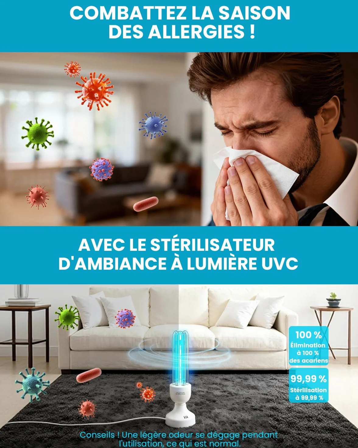 55 W UV bakteriobójcza lampa UVC ozonowa ultrafioletowa z pilotem zdalnego sterowania i 3 timerami, podwójny sterylizator z rurką kwarcową 254 nm, sterylizacja UVC, do sypialni, kuchni