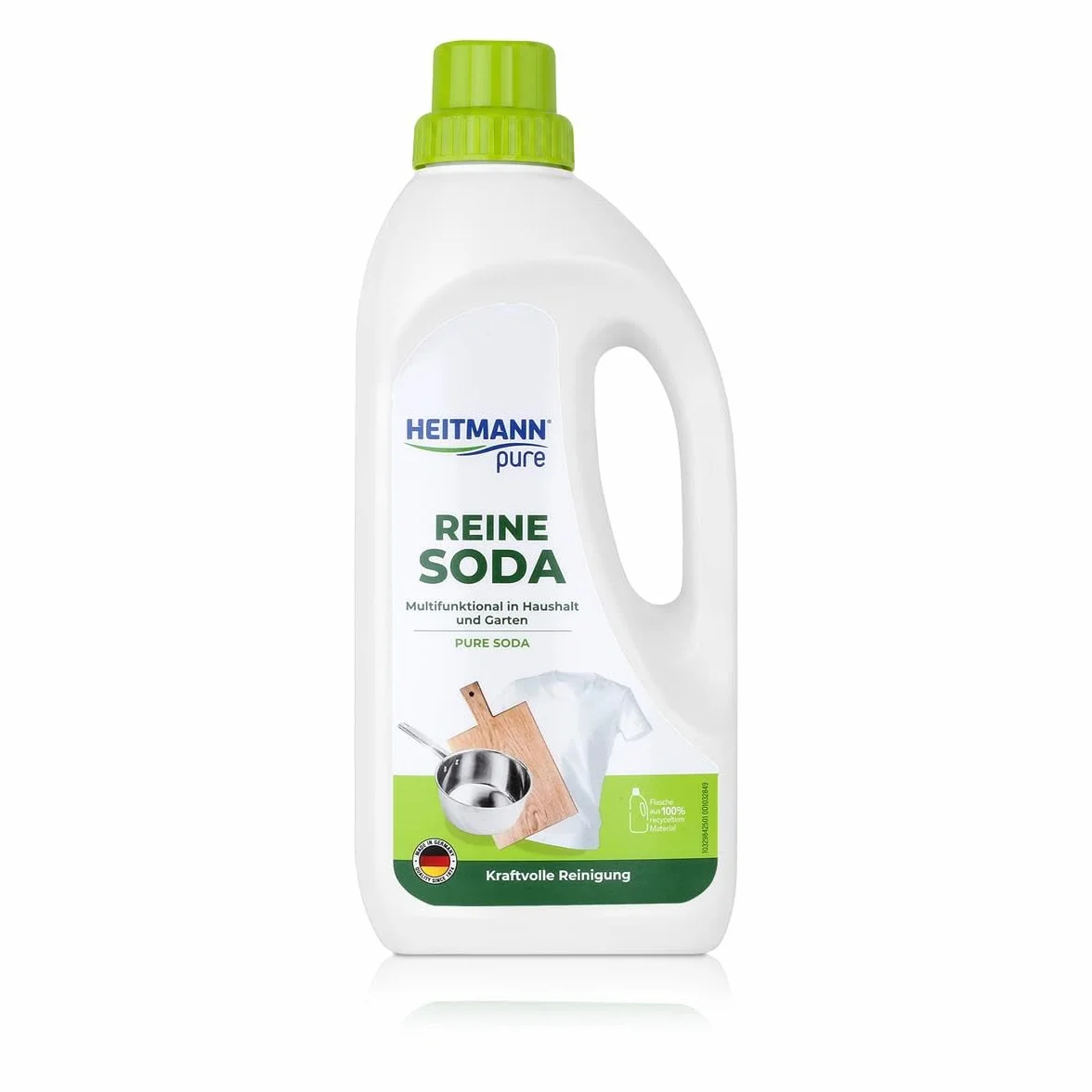 HEITMANN pure Czysta soda, uniwersalny środek czyszczący do tłuszczu, brudu, plam i zapachów, naturalny i przyjazny dla środowiska, do domu i ogrodu, 1 l