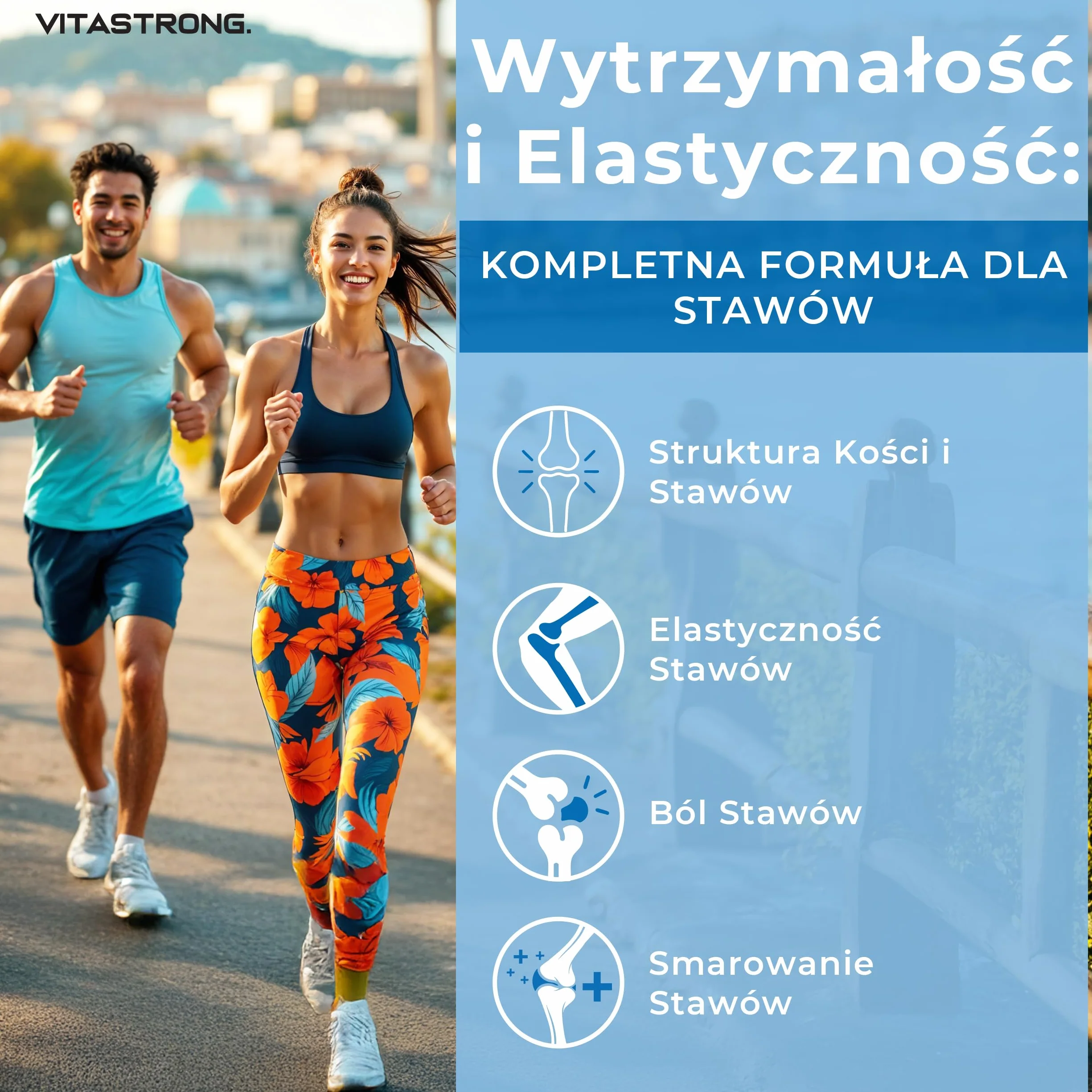 Hydrolizowany Kolagen 2000MG Vitastrong - COLLinstant® Kolagen i Kwas Hialuronowy z Biotyną, Koenzymem Q10, Cynkiem, Selenem, Witaminą C, Witaminą D - Skuteczna Formuła - Wysoka Jakość