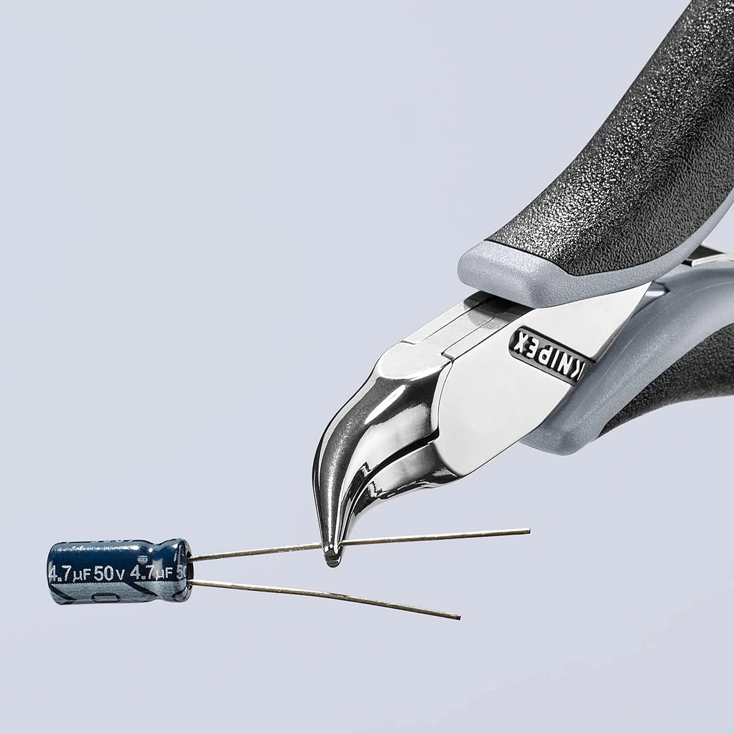 KNIPEX Szczypce ESD dla elektroników ze złączem wsuwkowym polerowana na wysoki połysk z osłonkami wielokomponentowymi 115 mm, 35 42 115 ESD