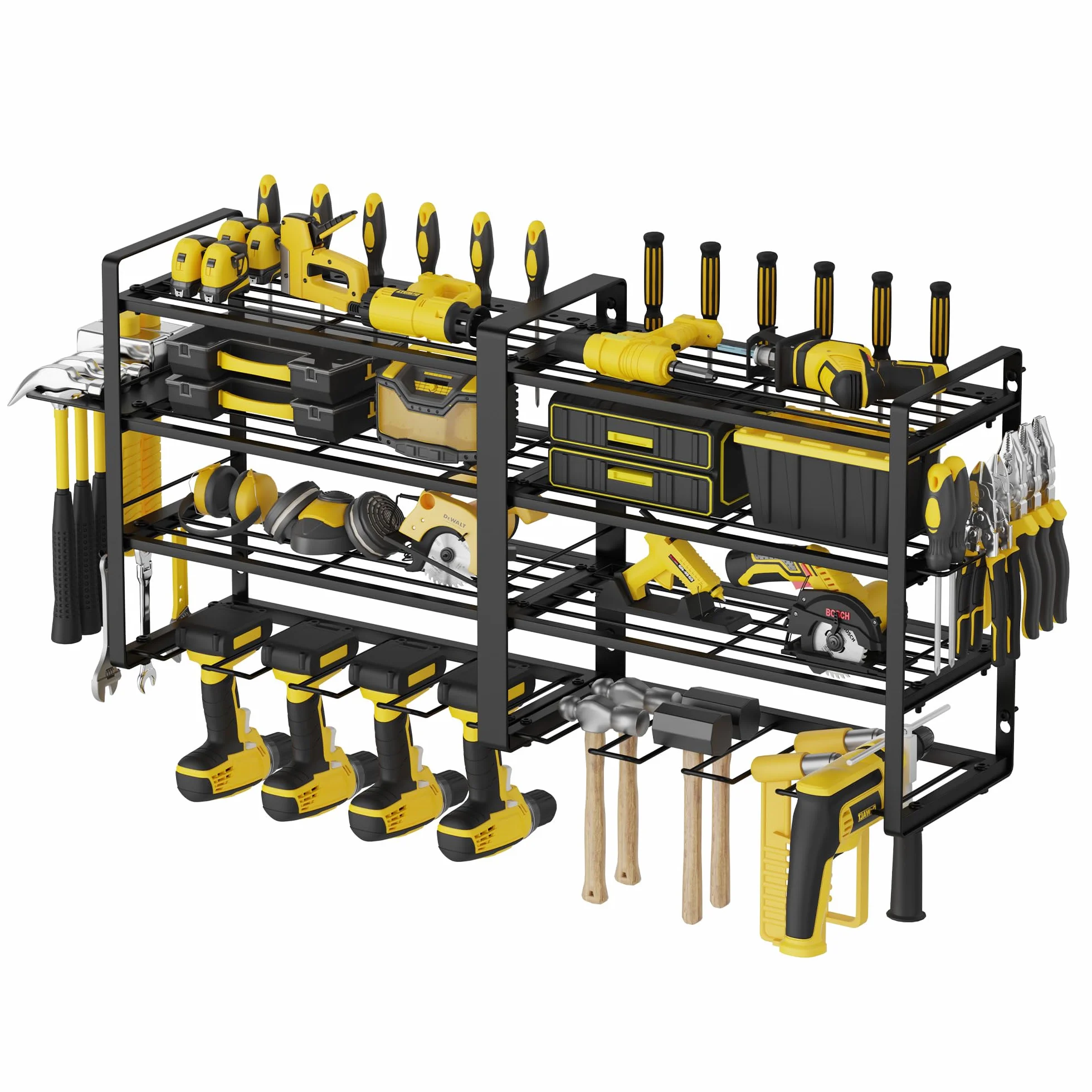 Metalowy organizer na narzędzia warsztatowe W-17 4-poziomowy 80x25x45 cm