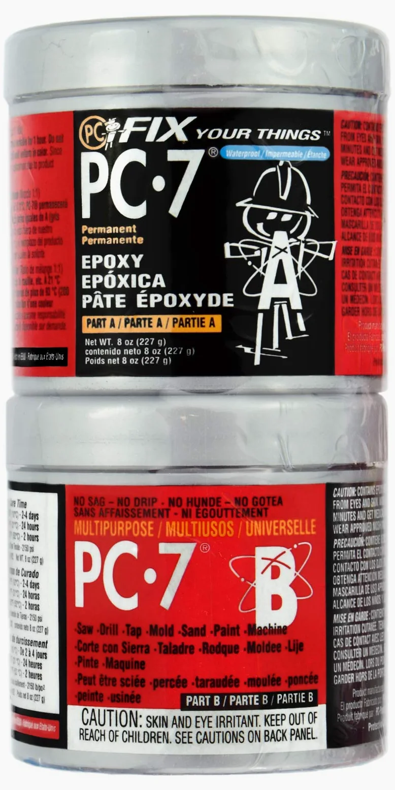 PC-Products 087770 PC-7 trwała pasta naprawcza do trwałej taśmy epoksydowej, 1,2 kg, ciemnoszara