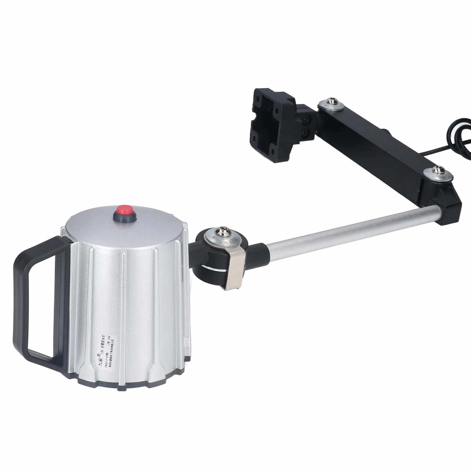Annadue Robocza LED do Maszyny 12W 24V Składane, Regulowane Długie ramię do Warsztatu Tokarskiego CNC, Stop Aluminium IP67, Białe światło 80+ CRI