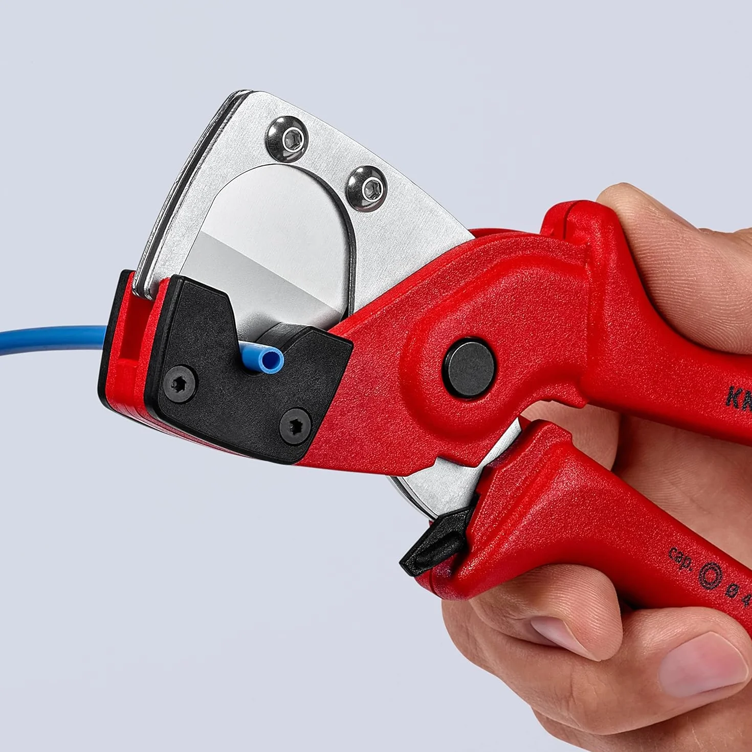 KNIPEX Obcinak do rur wielowarstwowych i węży pneumatycznych z wytrzymałego, wzmacnianego włóknem szklanym tworzywa sztucznego 185 mm, 90 10 185