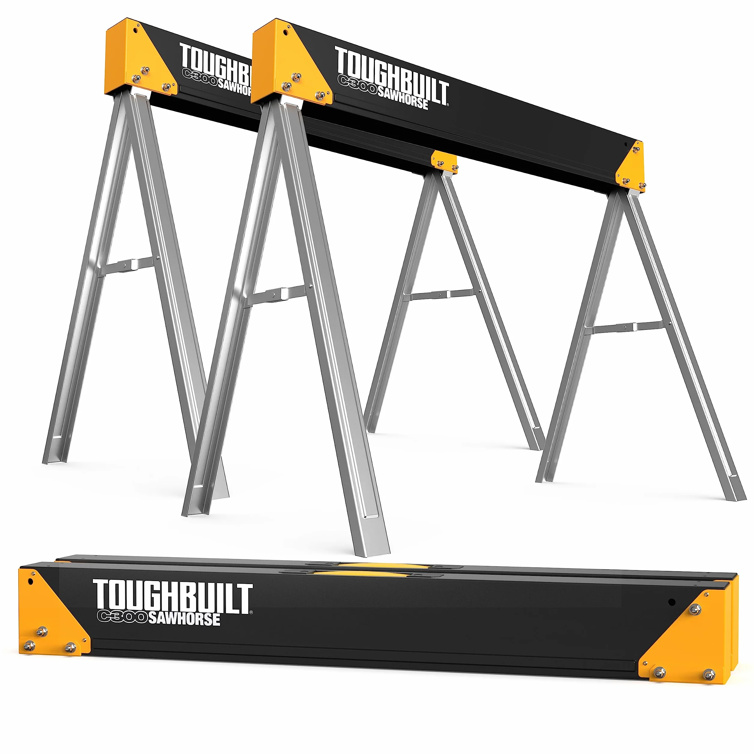 ToughBuilt C300 Sawhorse, Black and Yellow