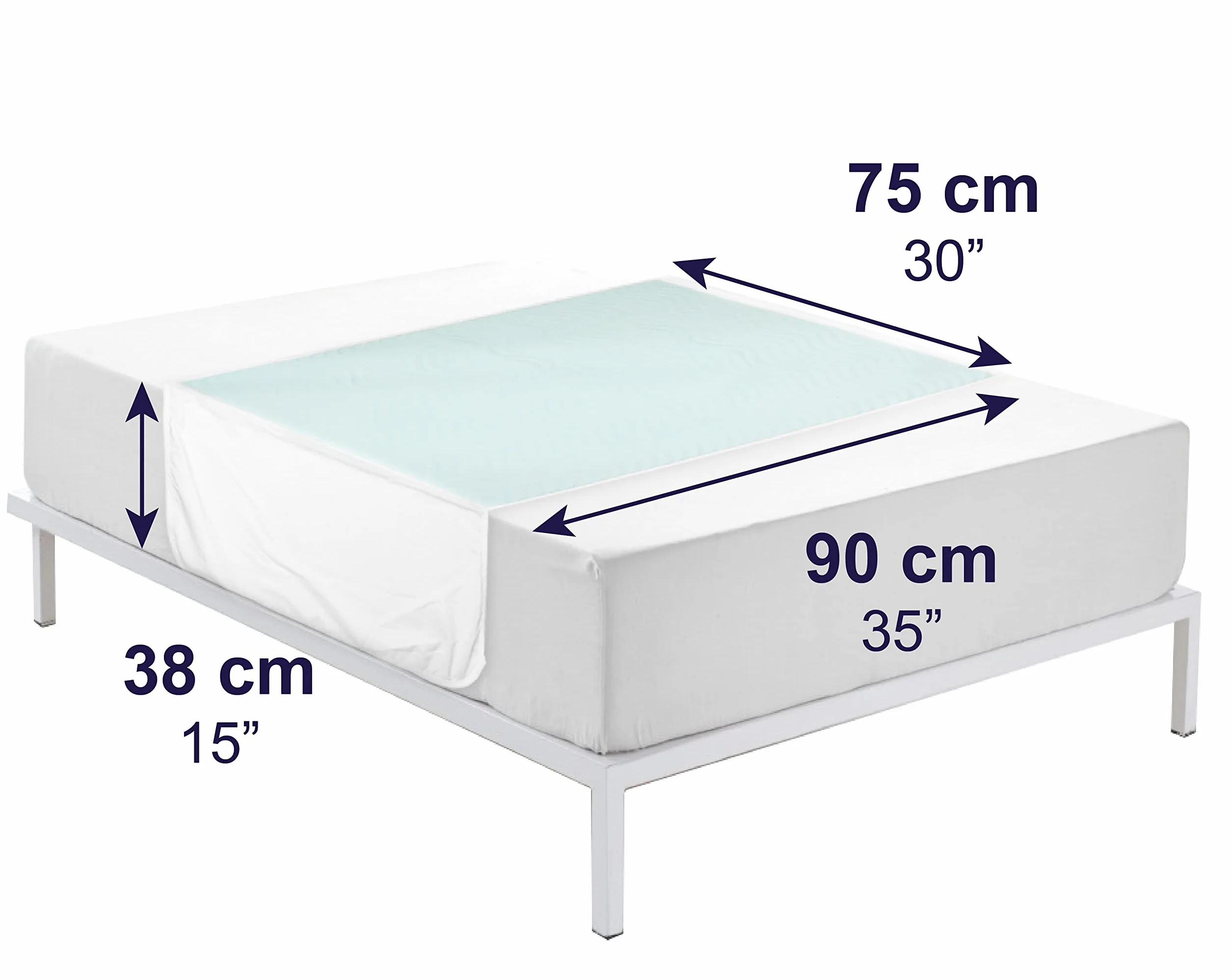 KMINA - Pralnia dla Dorosłych Łóżka Zmywalne 5 warstw (x2 szt., 90x75 cm), Ochraniacz Materac Inkontynencyjny, Podkładki do łóżka wielokrotnego użytku, Ochraniacz Łóżka dla Dorosłych Absorbent - Made