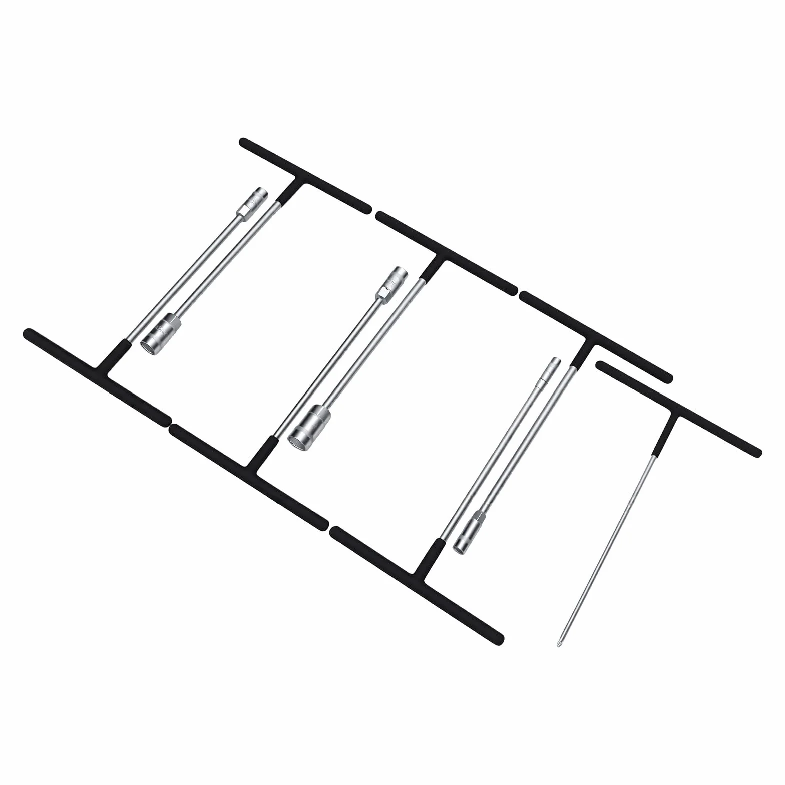 7-częściowy Zestaw Kluczy Sześciokątnych z Uchwytem T, 6mm, 8mm, 10mm, 11mm, 12mm, 13mm, 14mm, z Ergonomicznym Uchwytem do Naprawy Samochodów, Motocykli i rowerów.