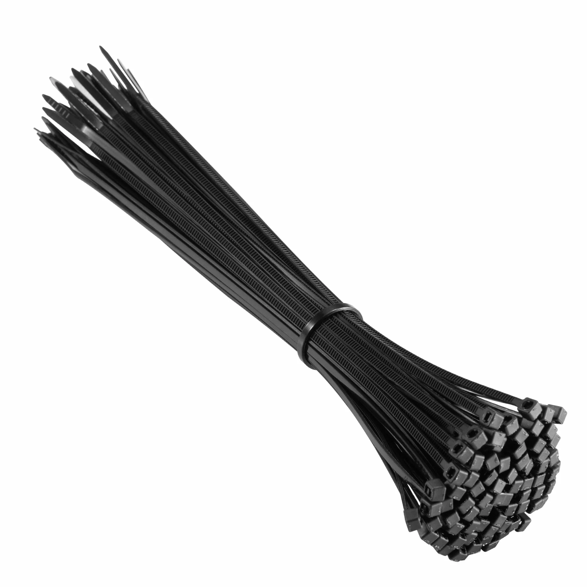 Ewent Czarne opaski kablowe, 200 mm x 2,5 mm, 100 szt. czarnych opasek kablowych, nylonowe, samoblokujące, wielofunkcyjne plastikowe opaski na krawaty lub do użytku wewnątrz i na zewnątrz, do domu,