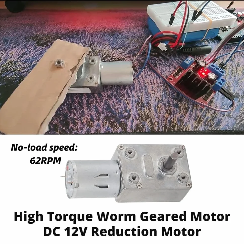 Reversible High Torque Getriebemotor DC 12V Reduktion Motor CW/CCW(62RPM)