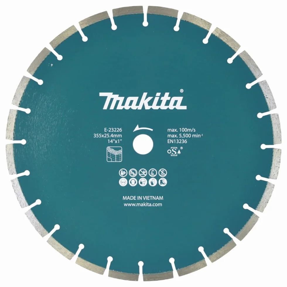 Makita Tarcza diamentowa 355 mm x 25,4 mm E-23226 cięcie na mokro i na sucho