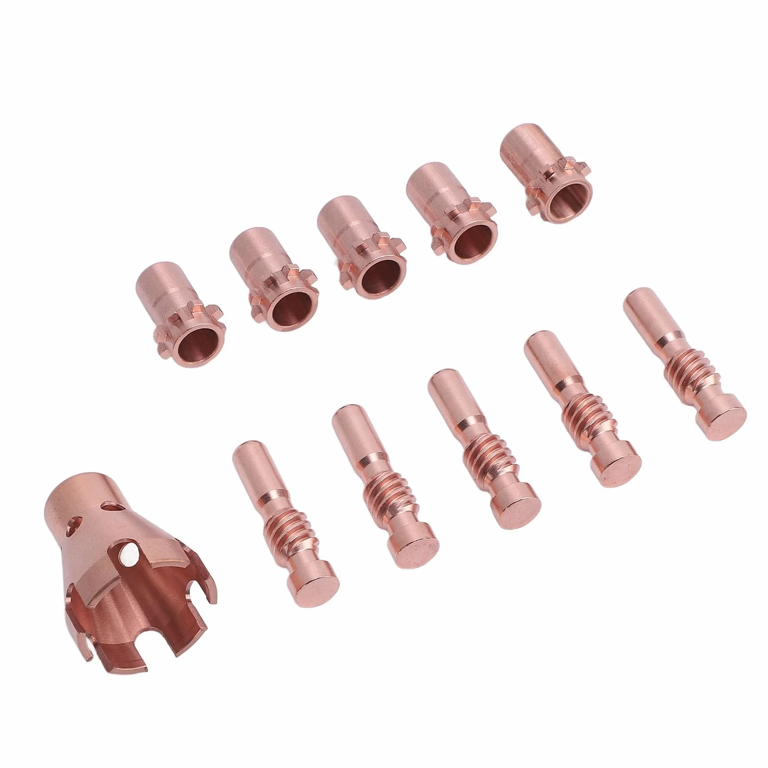 11 PCS Zestaw zestawu spawalniczego Zestaw akcesoriów plazmowych PCT80 Elektrody TIPS Okładki ochronne z skrzynką do przechowywania dla KP2062 3B1 KP2065 1
