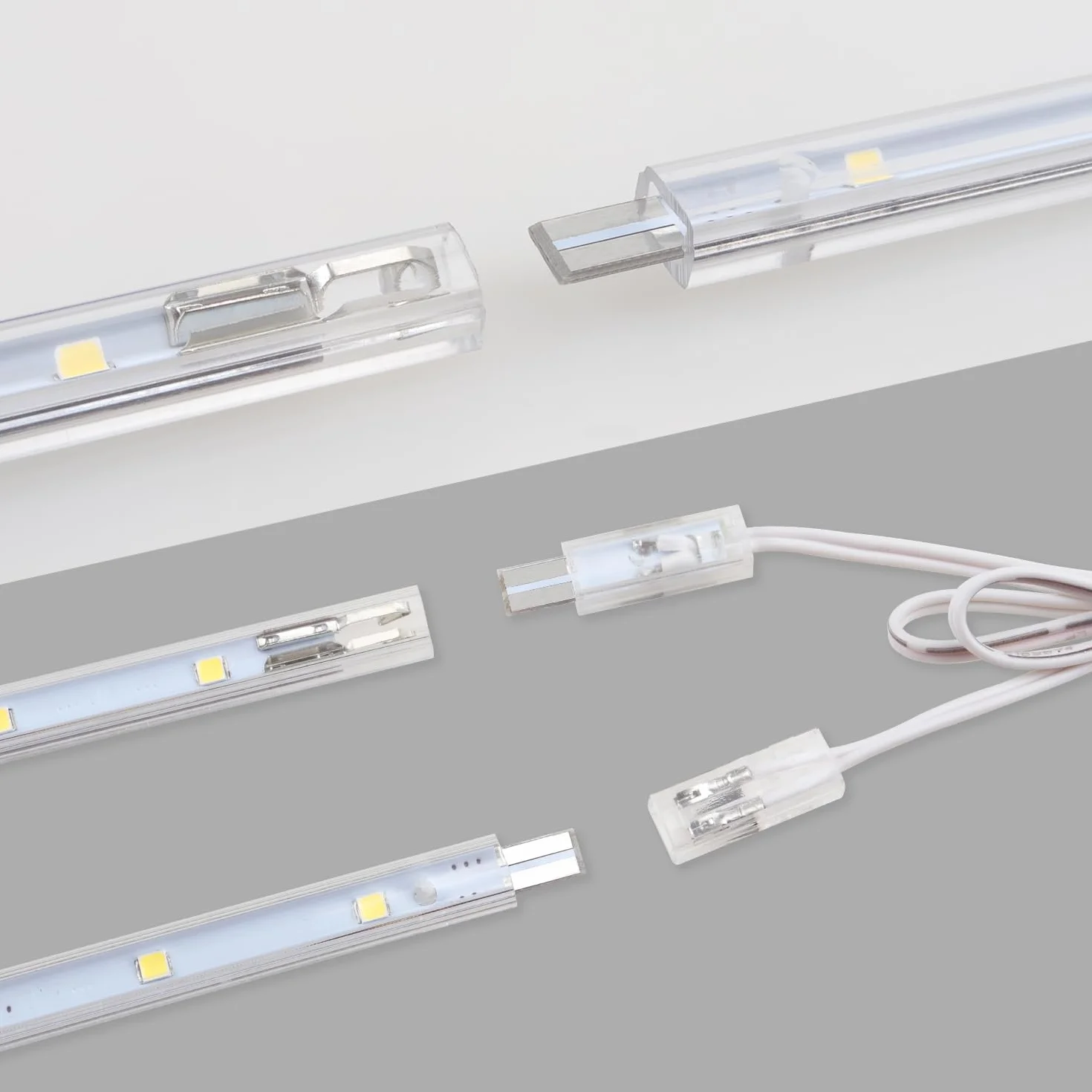 da LIGHT Lampa podszafkowa LED z przełącznikiem, 8,5 W, 760 lm, 6000 K, zimna biel, listwa świetlna, lampa kuchenna, oświetlenie witryn, oświetlenie szafy z paskami 6 x 26 cm, do kuchni, szafy,