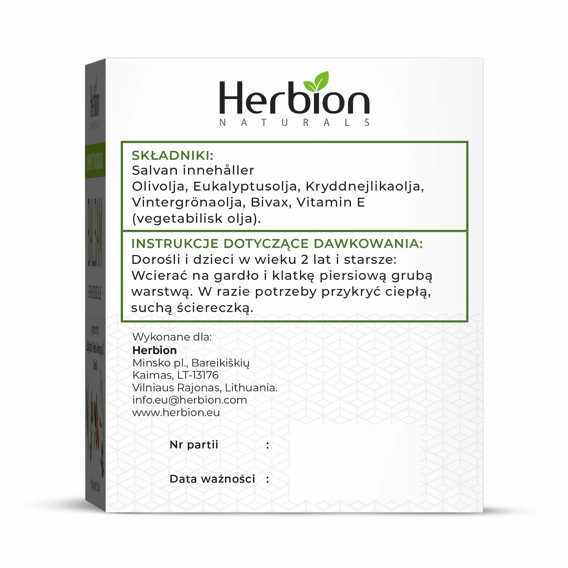Herbion Naturals Chest Rub, Naturalna maść łagodząca, 100 gm