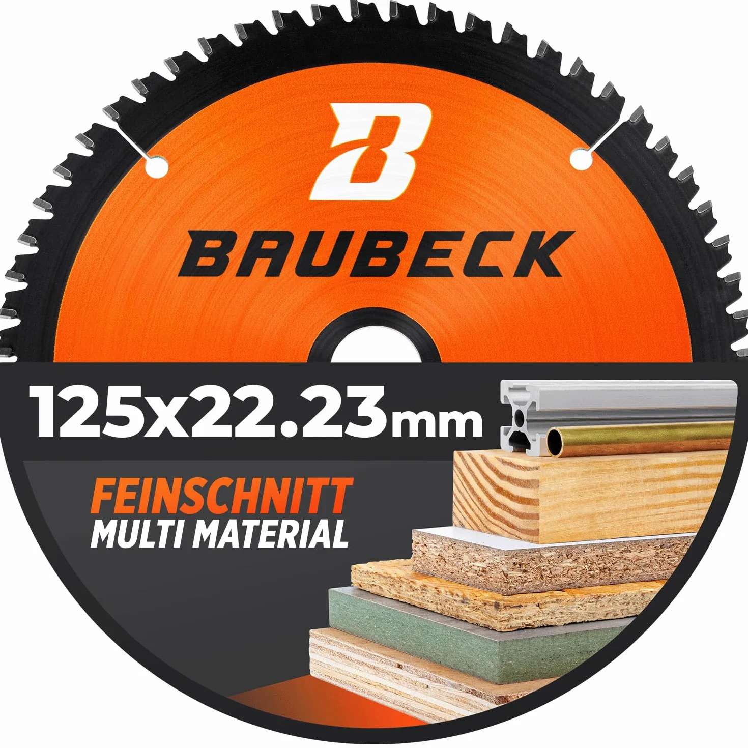 BAUBECK Parent piła tarczowa PRO+ (Multi Materiał, Ø125x22,23mm)