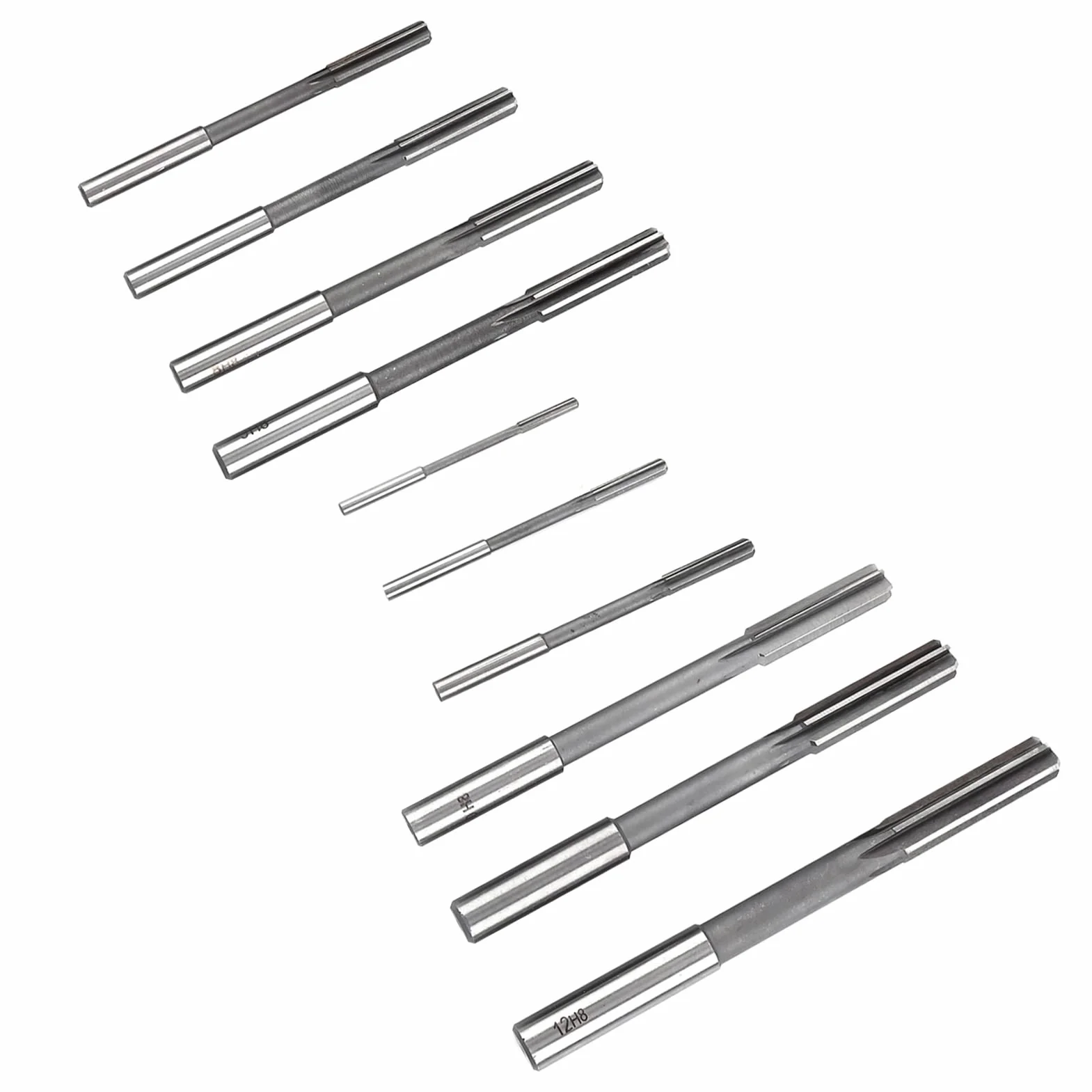 10 stücke Maschinenreibahle HSS Zylinderschaft Chucking Reibahlen Fräser Werkzeug-set, 3/4/5/6/7/8/9/10/11/12mm