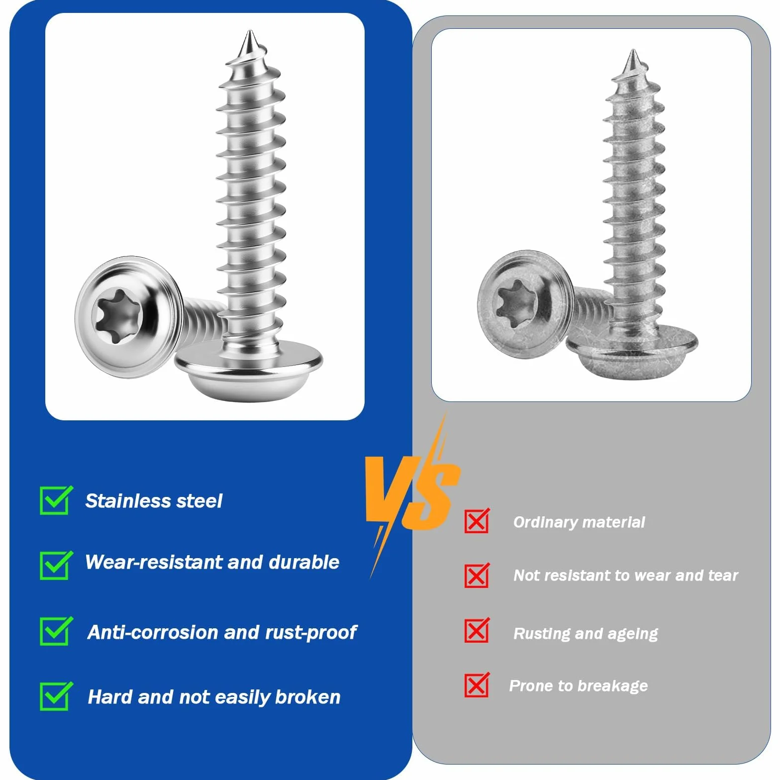 120 sztuk wkrętów blachowych ze stali nierdzewnej M3 x 18 mm, łeb talerzowy, wkręty do drewna, Torx A2, V2A, wkręty samogwintujące, pełny gwint, śruby z łbem płaskim z bitem, śruby z łbem