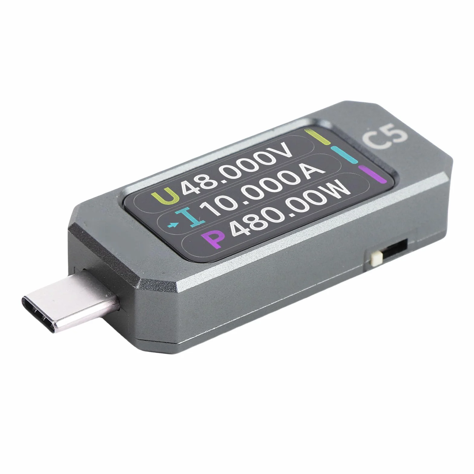lyrlody Typ C Tester Napięcia Prąd Miernik MAF 240MHz Wysoka prędkość 32 -bitowa Woltokiernik CPU, Test Kabla Danych PD, 1,47 Cala Kolorowy Testowy Tester USB z