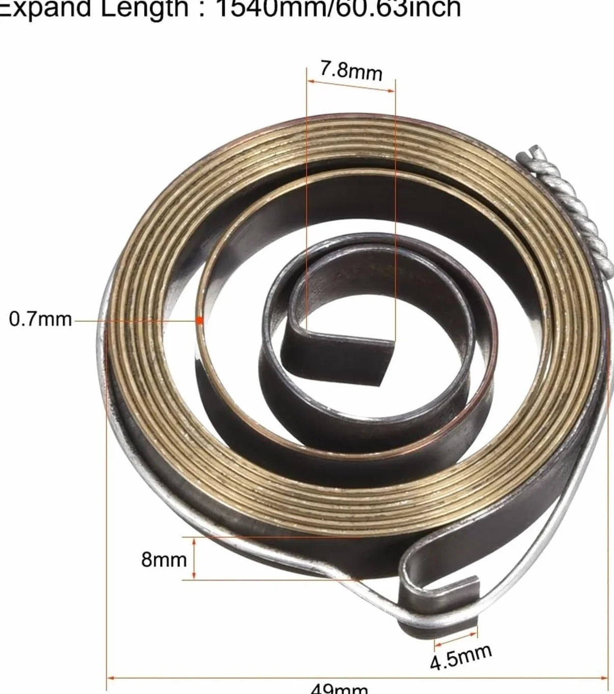 sprężyna powrotna do wiertarki stołowej, Wiertarka Cofająca zespół sprężyny Stal sprężynowa 60Si2Mn Wiele rozmiarów(1800mm 66x19x0.7mm)