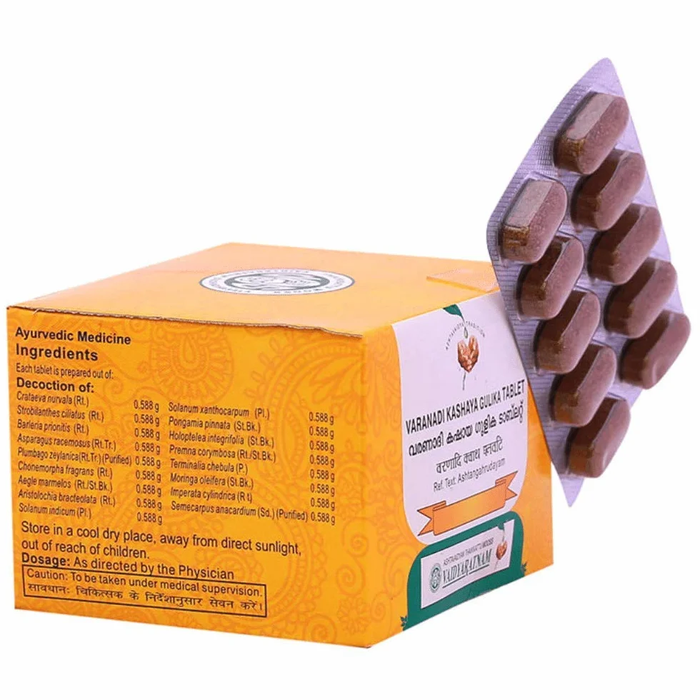 Vaidyaratnam Varanadi Kashaya Gulika tablet (1 szt.) | produkty ajurwedyjskie | produkty ajurwedyjskie | produkty ajurwedyjskie | produkty Vaidyaratnam