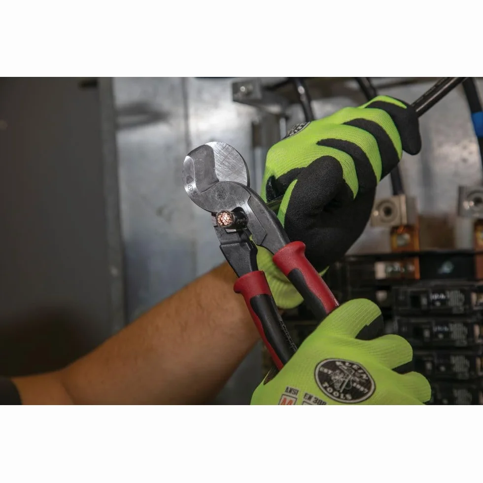 Klein Tools J63225N Journeyman Przecinak do kabli o wysokiej dźwigni i ściągacz do aluminium, miękkiej miedzi i kabli komunikacyjnych