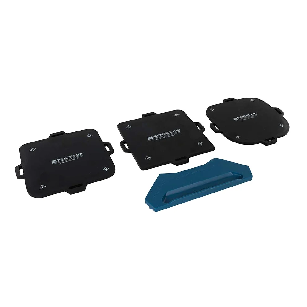 ROCKLER 405985 szablony trasowania o promieniu narożnika, srebrne