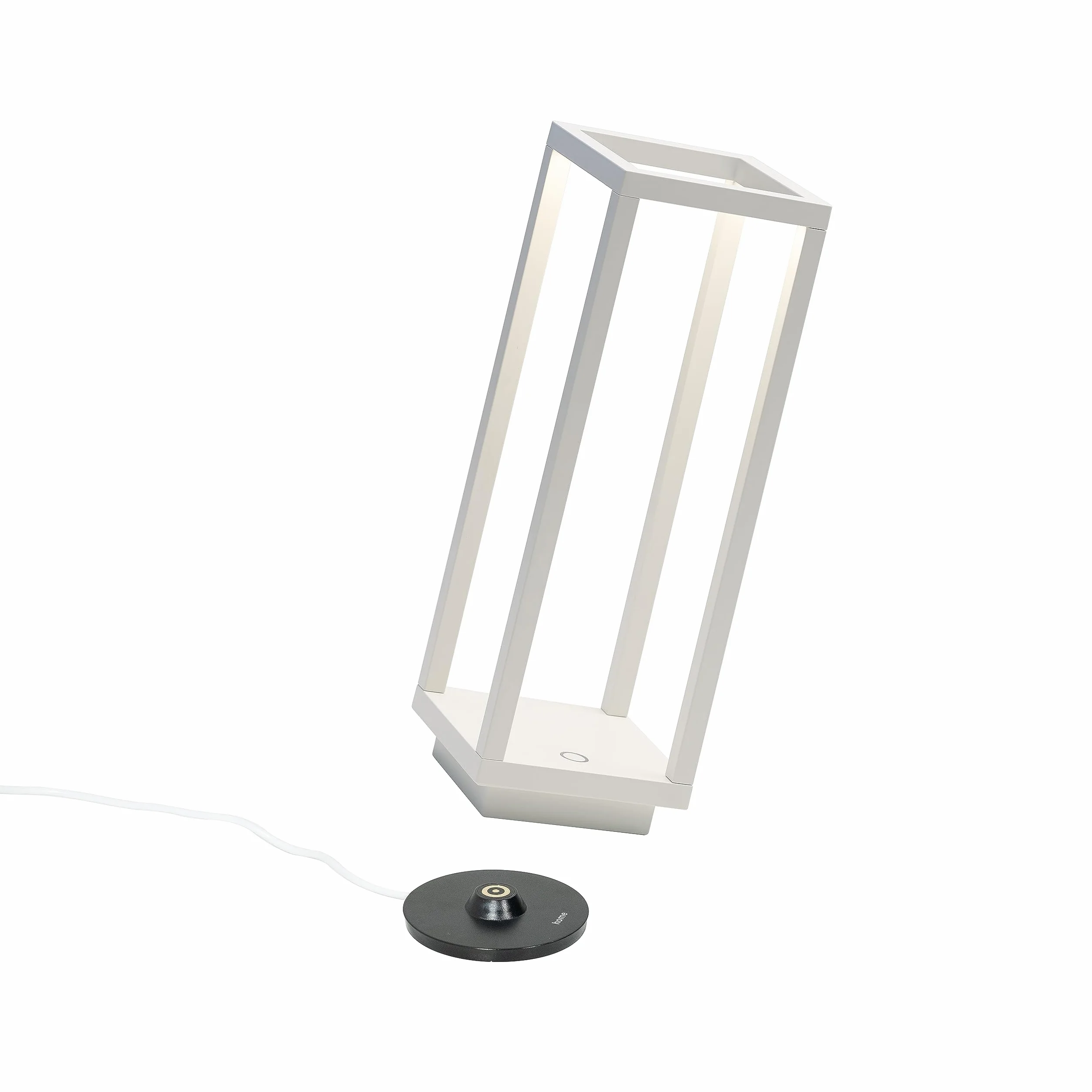 Zafferano, Home Pro Lamp, Bezprzewodowa Zasilana Akumulatorowo Lampa Stołowa ze Sterowaniem Dotykowym, do Użytku Wewnętrznego i Zewnętrznego, Ściemniacz, 3000 K, Wysokość 29,4 cm, Kolor Biały
