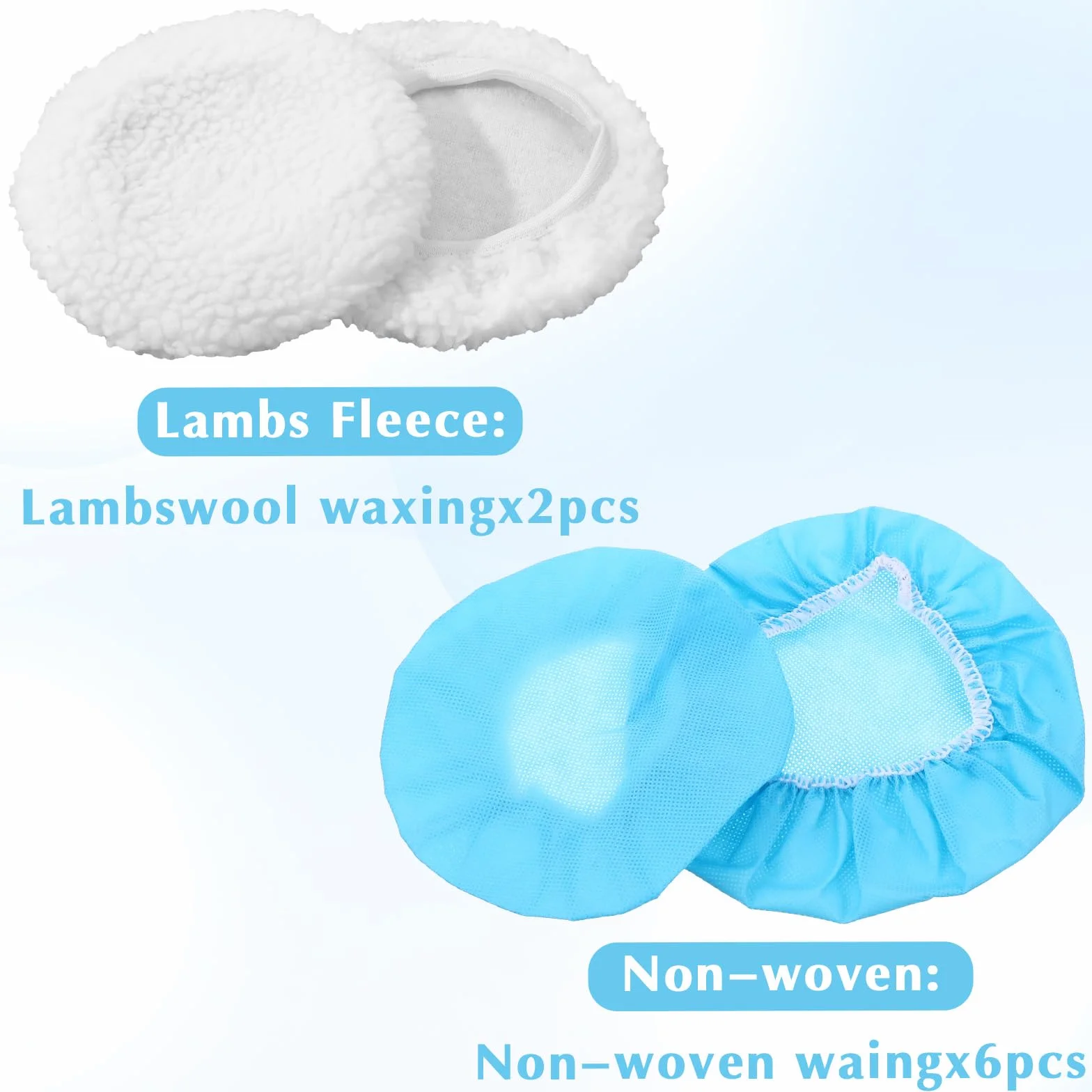 8 sztuk masek polerskich do samochodu Bonnet zestaw podkładek polerskich z miękkiej mikrofibry do masek silnika, bawełnianych masek woskowych, padów polerskich, do wielokrotnego użytku, do woskowania
