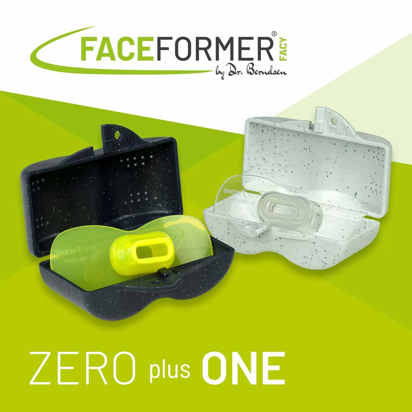 FaceFormer Zero + ONE zestaw startowy • Bezpłatna aplikacja treningowa • Skuteczny w przypadku zaburzeń snu, CMD, zgrzytania zębów, bólu karku, chrapania i bezdechu sennego • oryginalny Dr. Berndsen