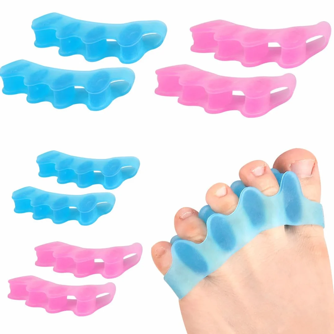 Żelowe separatory palców do stóp Hallux Valgus Hammertoe 4 pary