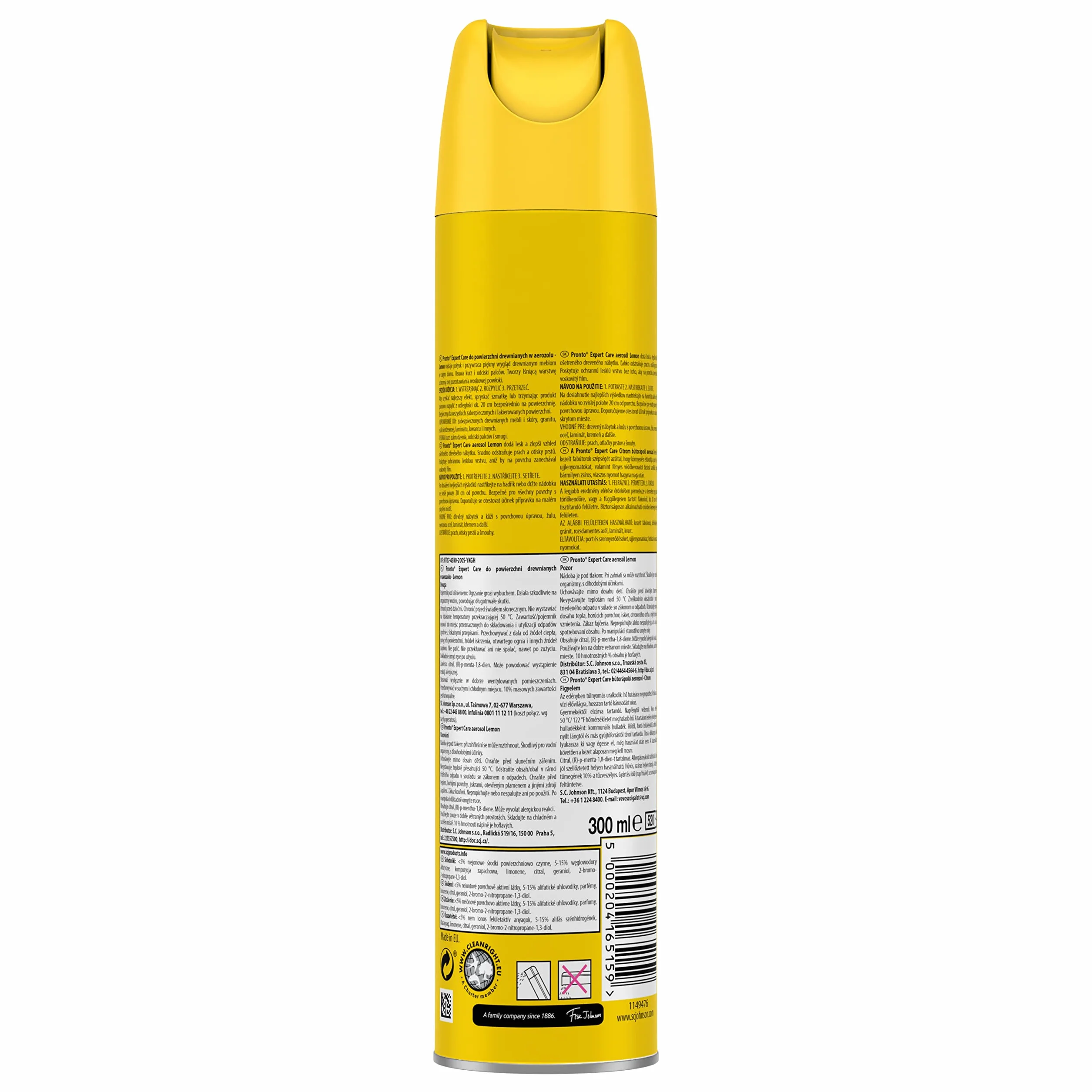 Pronto® Expert Care Lemon do mebli drewnianych w aerozolu - Lemon 300ml